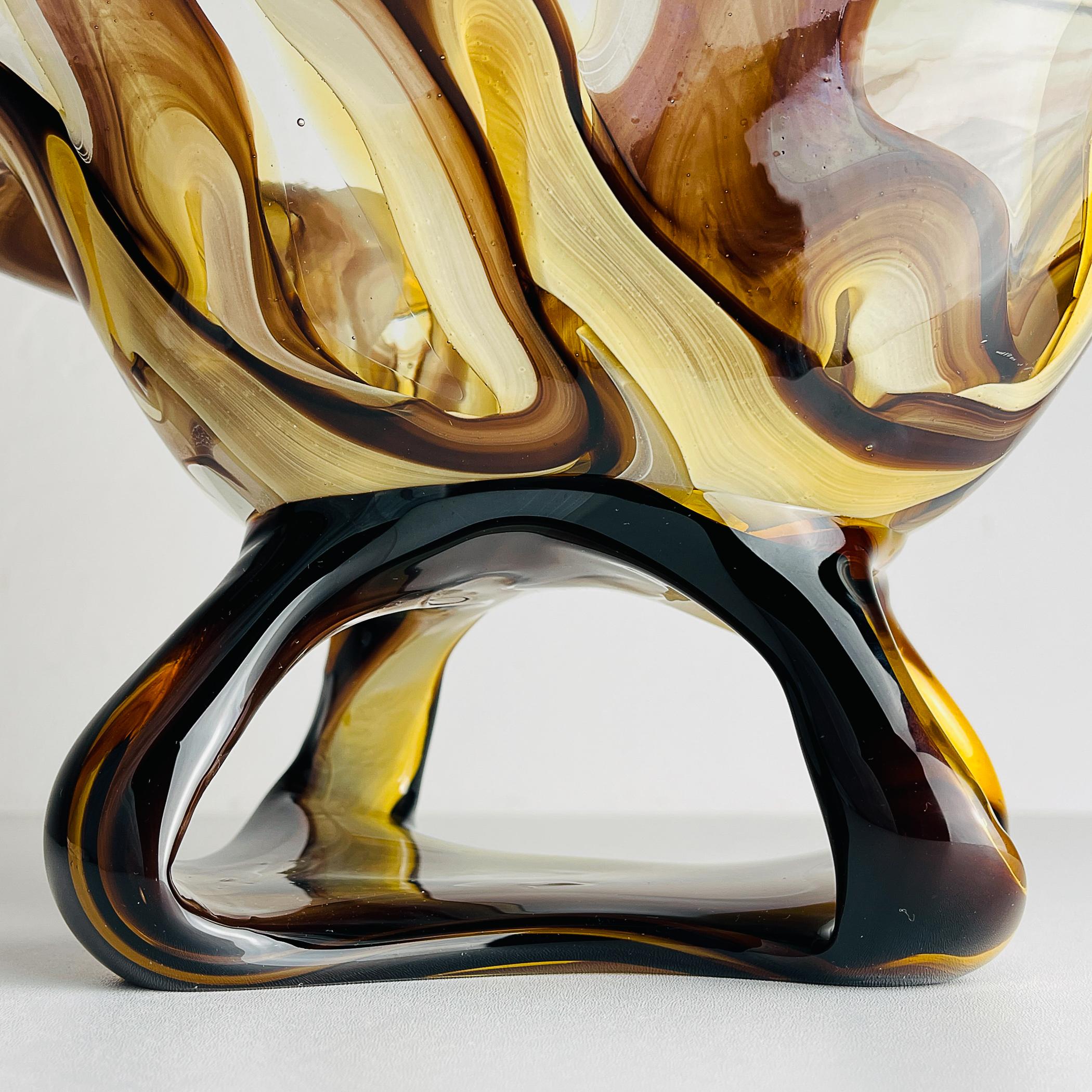 Original murano vase by Enrico Camozzo for Artigianato Muranese Italy 1990s For Sale 6