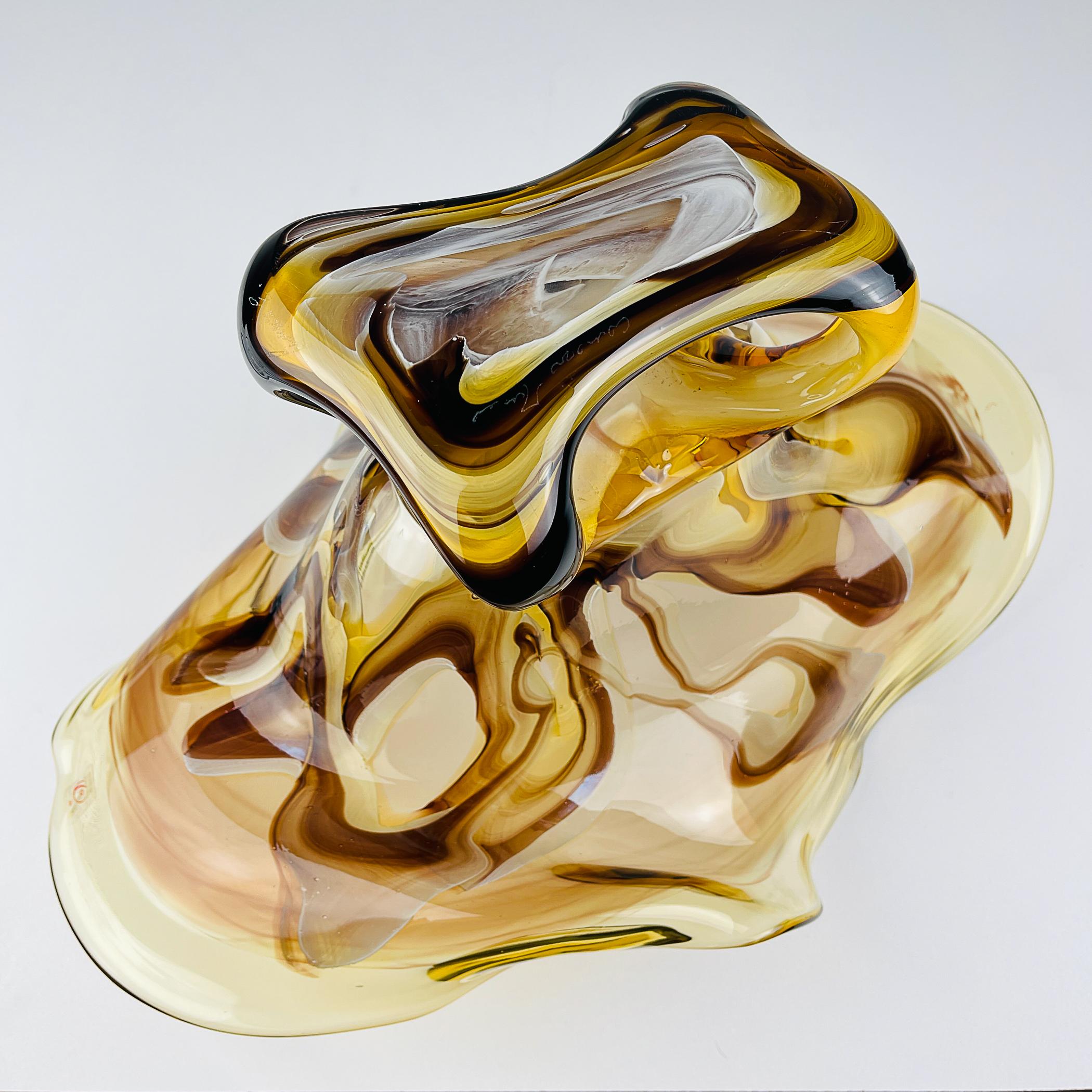 Original murano vase by Enrico Camozzo for Artigianato Muranese Italy 1990s For Sale 7