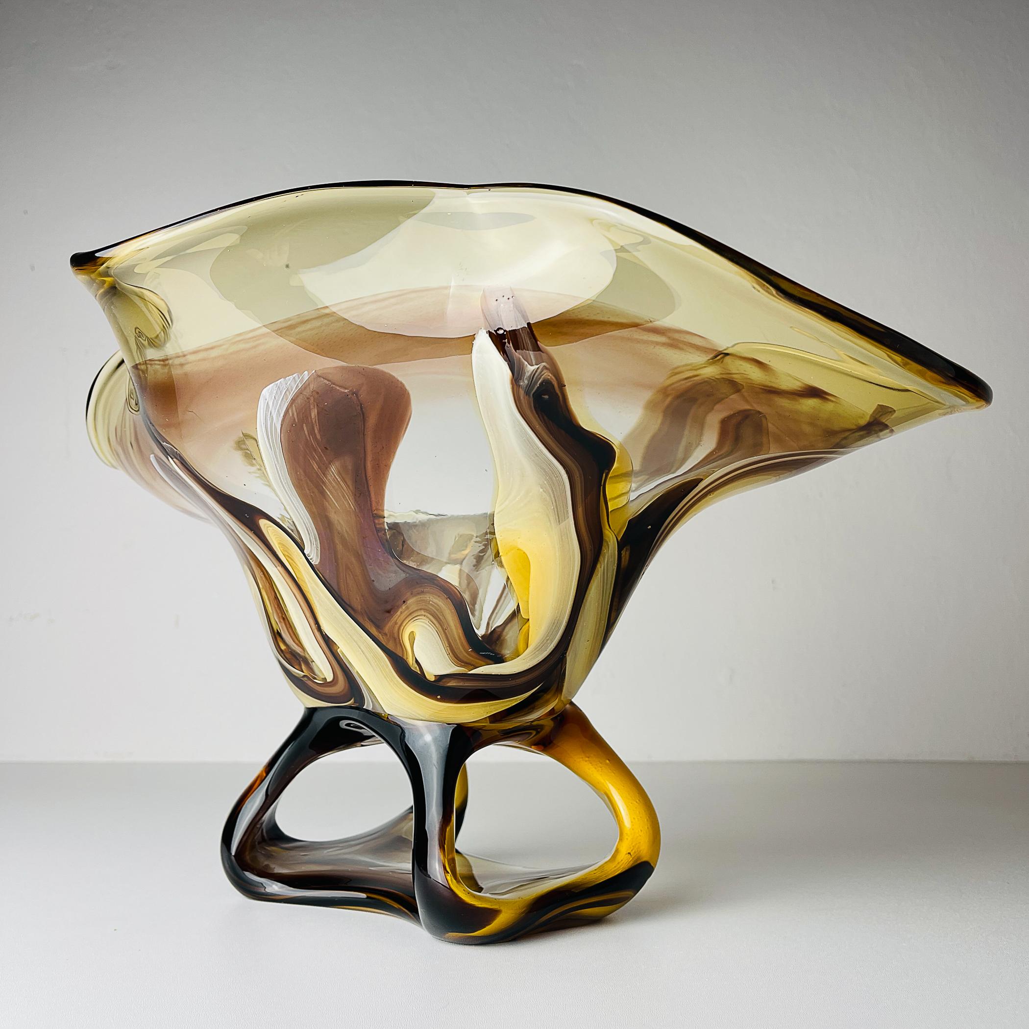 Original murano vase by Enrico Camozzo for Artigianato Muranese Italy 1990s For Sale 8