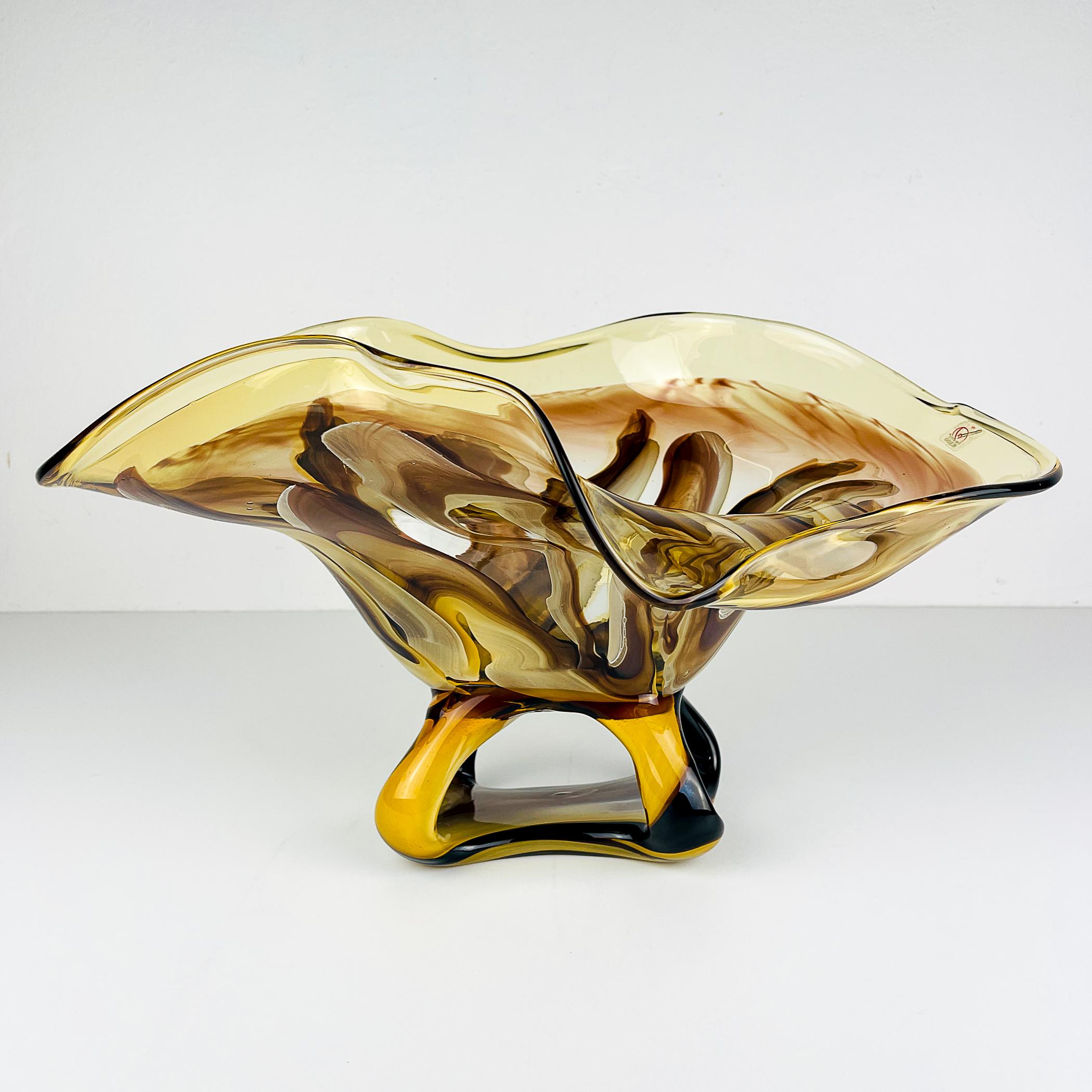 Original murano vase by Enrico Camozzo for Artigianato Muranese Italy 1990s For Sale 11