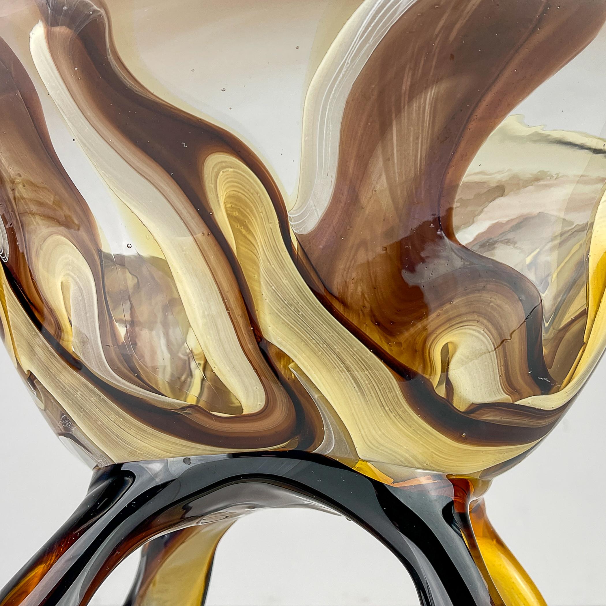 Original murano vase by Enrico Camozzo for Artigianato Muranese Italy 1990s For Sale 12