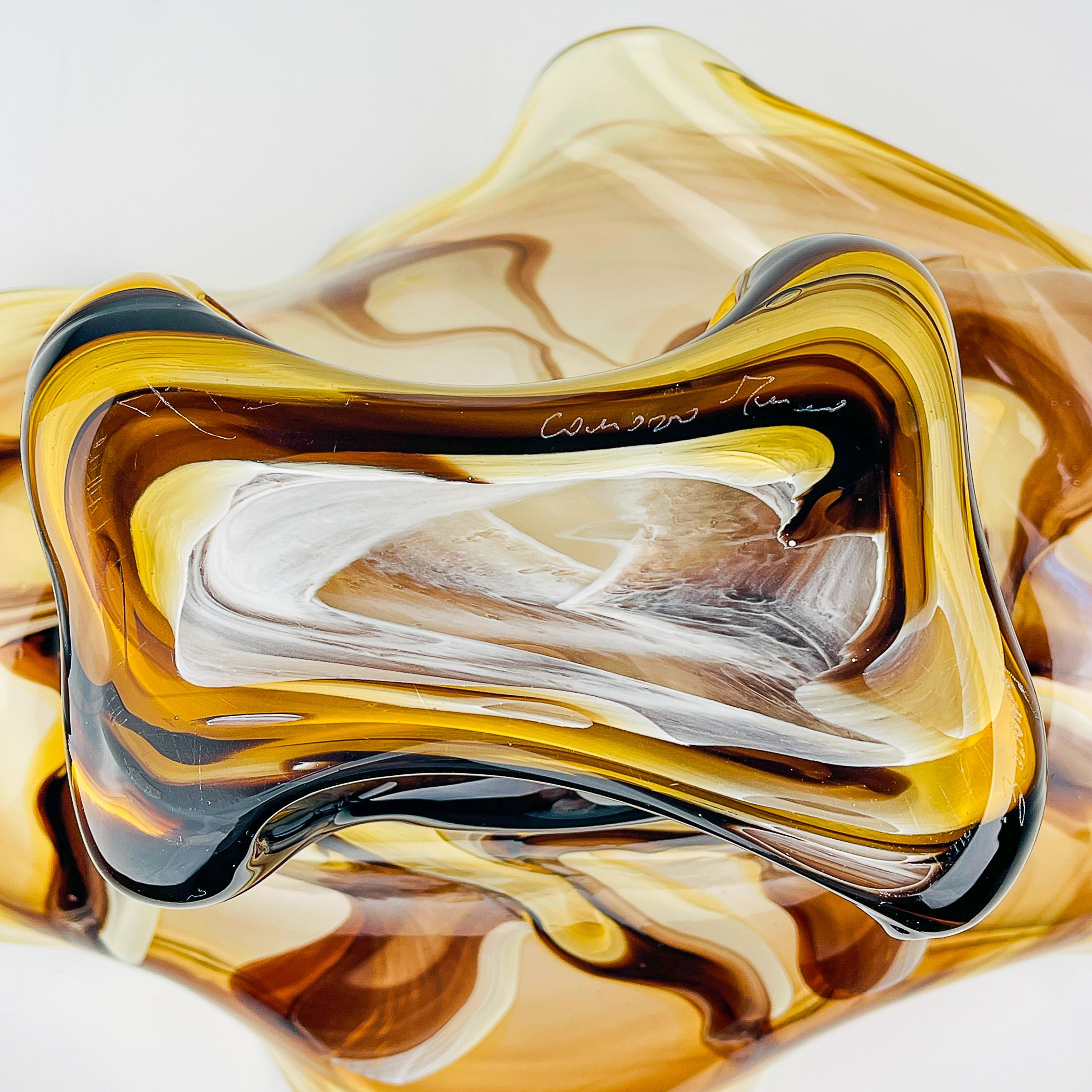 Original murano vase by Enrico Camozzo for Artigianato Muranese Italy 1990s In Good Condition For Sale In Miklavž Pri Taboru, SI