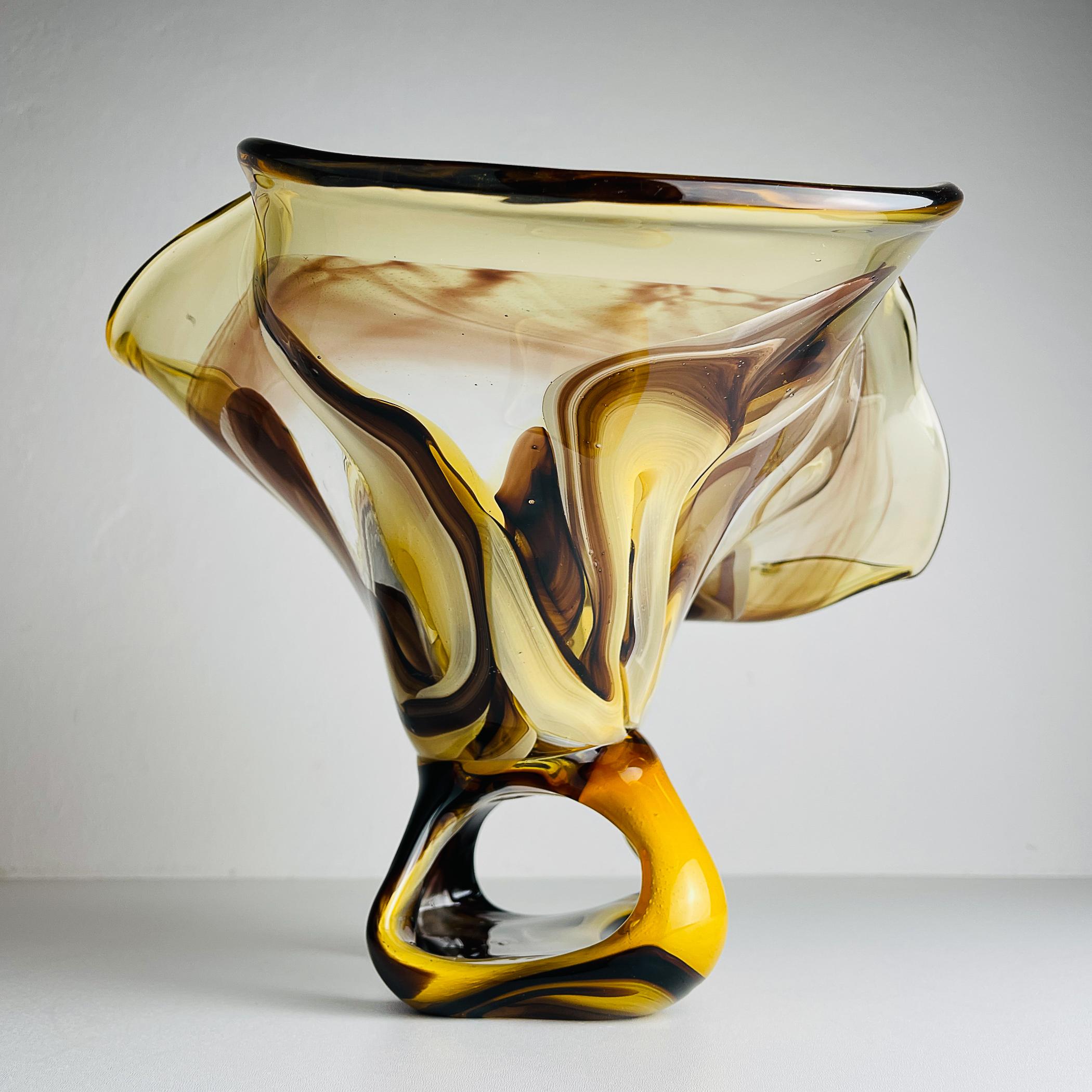 Murano Glass Original murano vase by Enrico Camozzo for Artigianato Muranese Italy 1990s For Sale