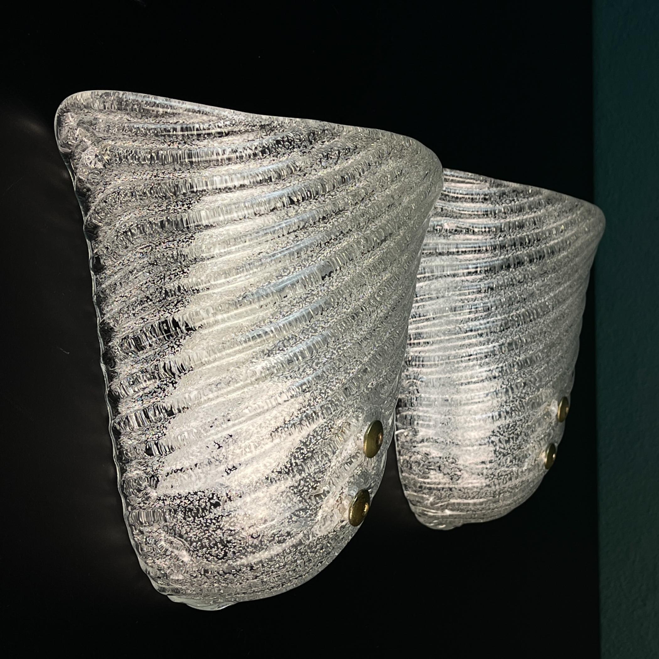 Italian Original murano wall lamp, Italy 1970s For Sale