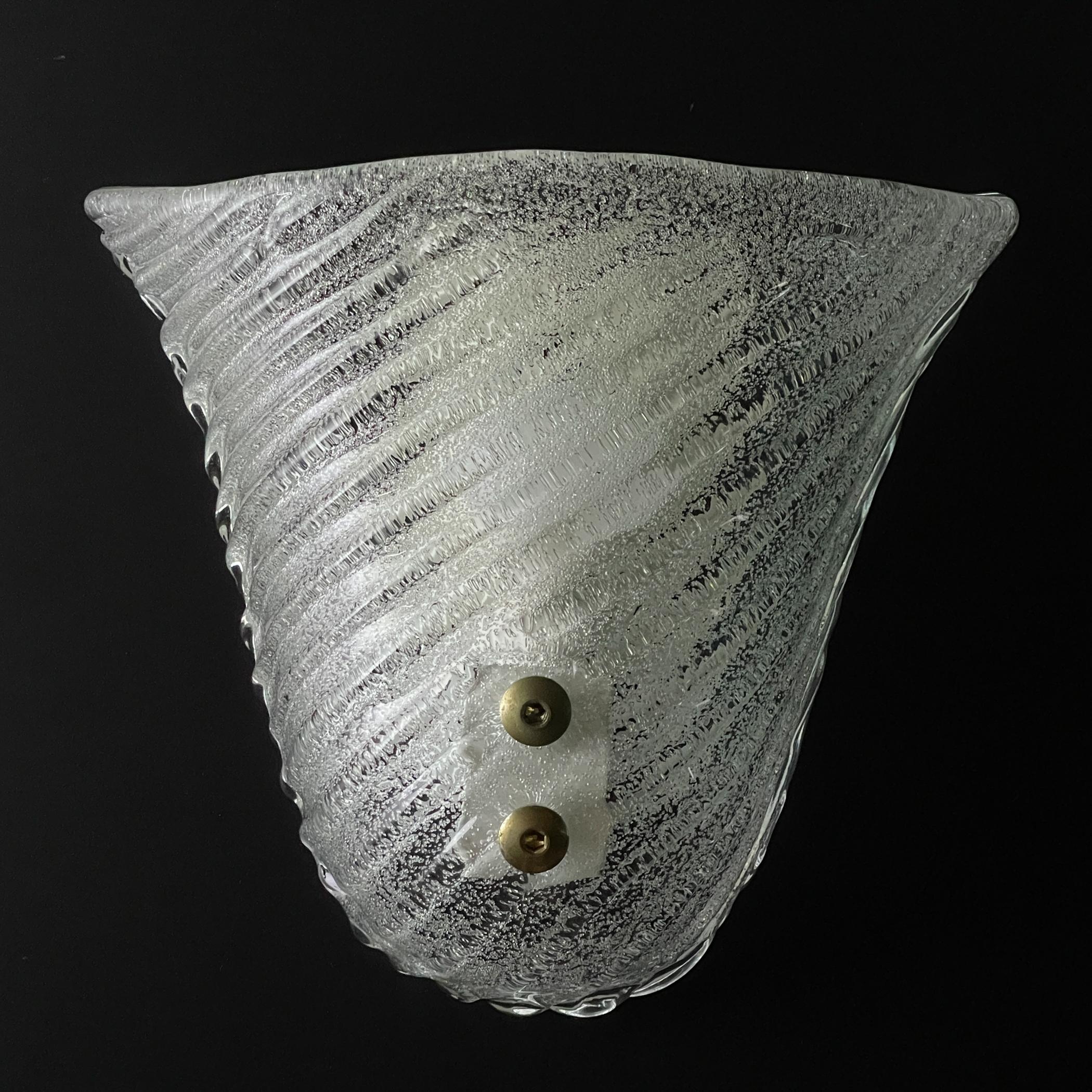 Murano Glass Original murano wall lamp, Italy 1970s For Sale