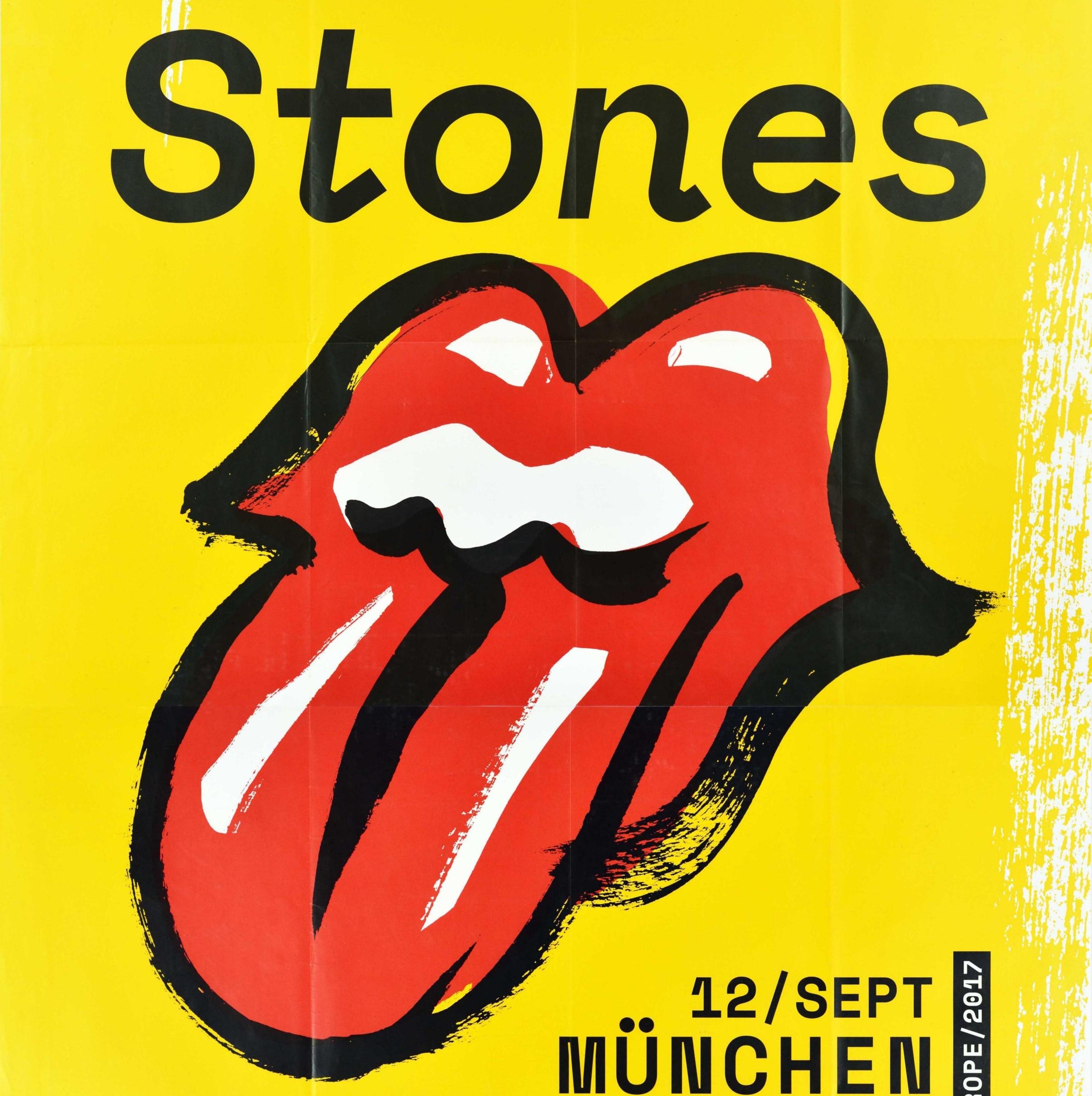 Affiche de concert de musique originale, The Rolling Stones No Filter Tour, Europe, Hot Lips Bon état - En vente à London, GB