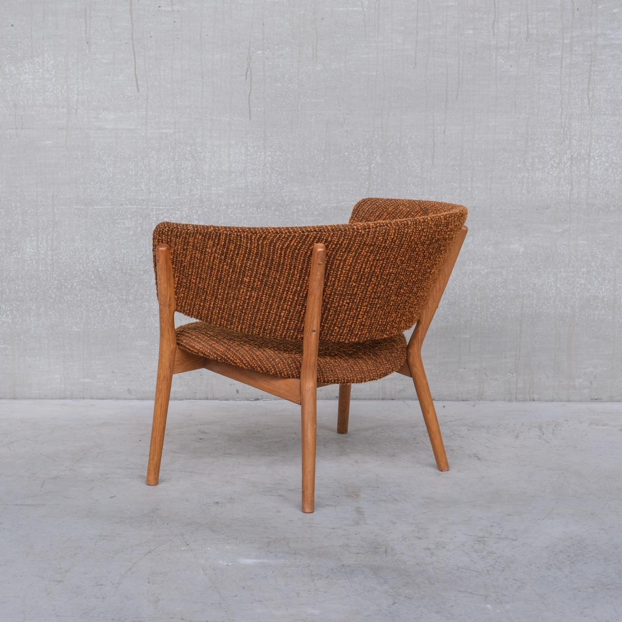 Original Nanna Ditzel ND-83 Mid-Century Open Armchair In Good Condition For Sale In London, GB