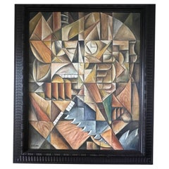 Original Ivan Kliun Retrato de un hombre 1914, Pintura al óleo sobre lienzo