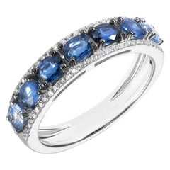 Original Natkina Blue Sapphire Diamond White Gold Fashion Ring for Her ...