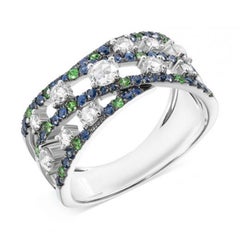 Original Natkina Blauer Saphir Tsavorit Diamant Ring für Sie
