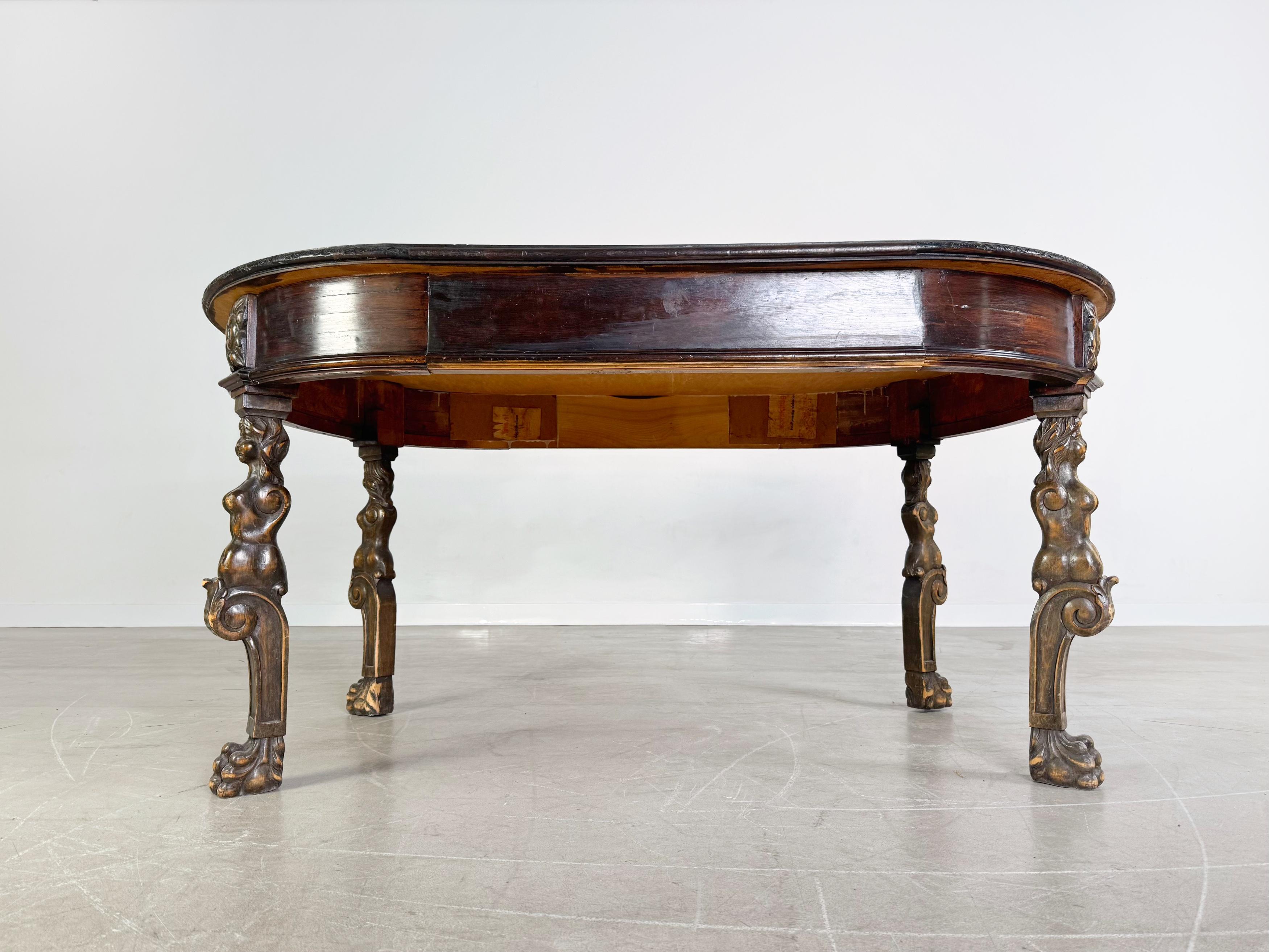 Original Neobarock Esstisch Holz Schnitzerei antik Tisch Barroco en venta