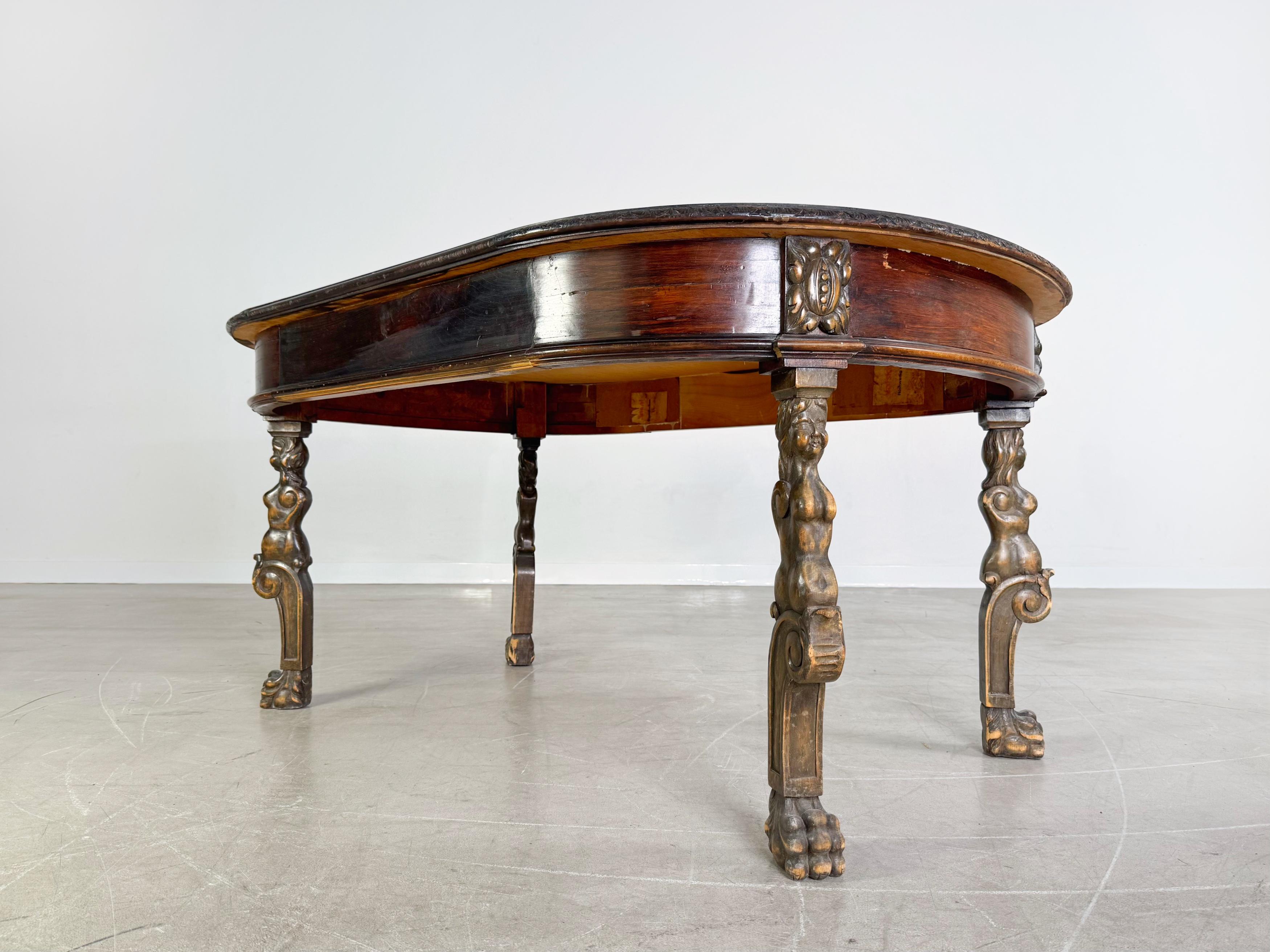 Original Neobarock Esstisch Holz Schnitzerei antik Tisch Alemán en venta