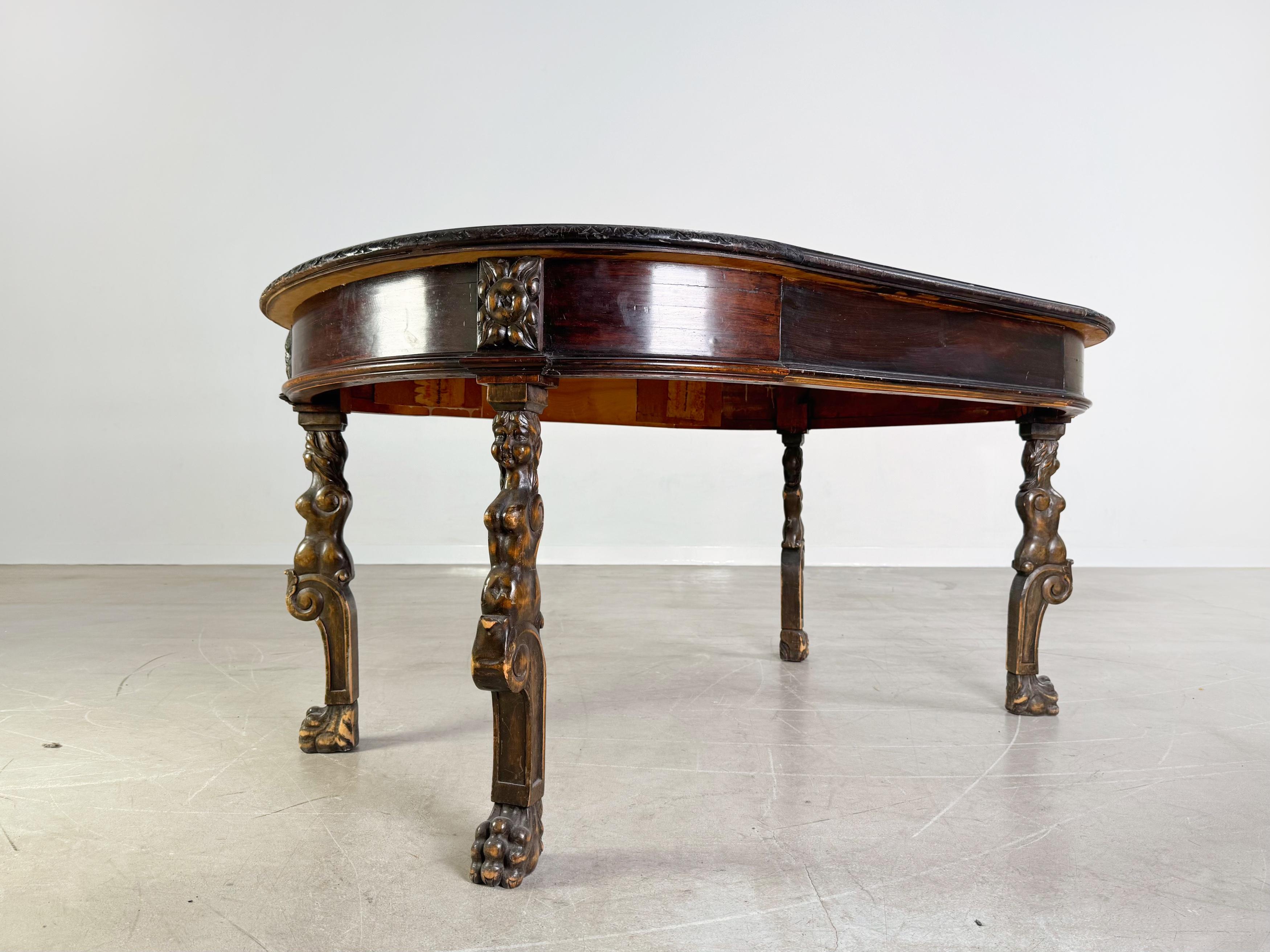 Original Neobarock Esstisch Holz Schnitzerei antik Tisch en Bueno estado para la venta en Berlin, DE