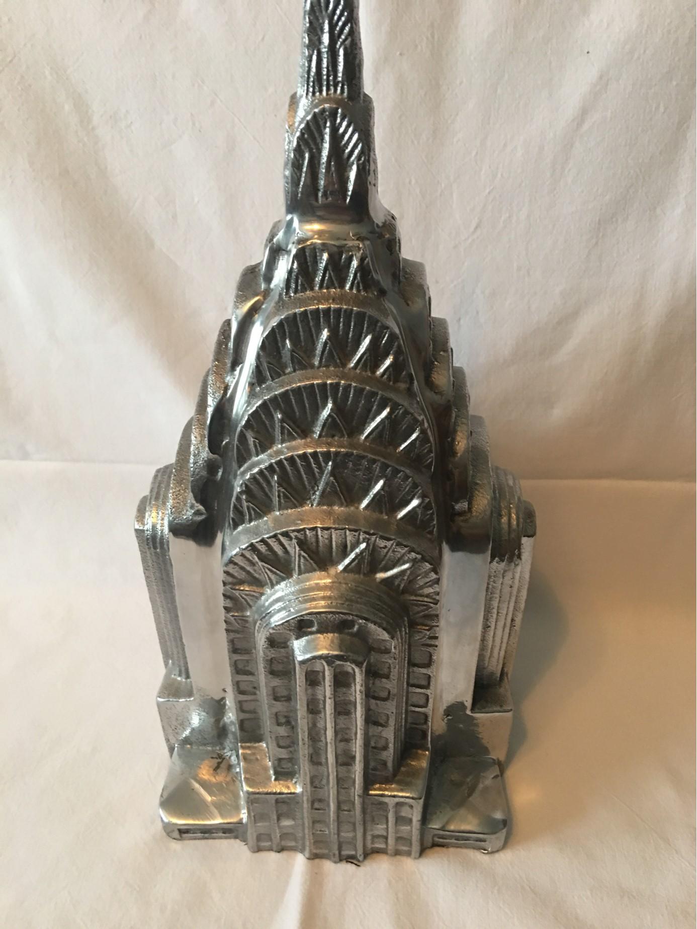 New York Souvenir Chrysler Building Top Made of Aluminum from the 1970s 6