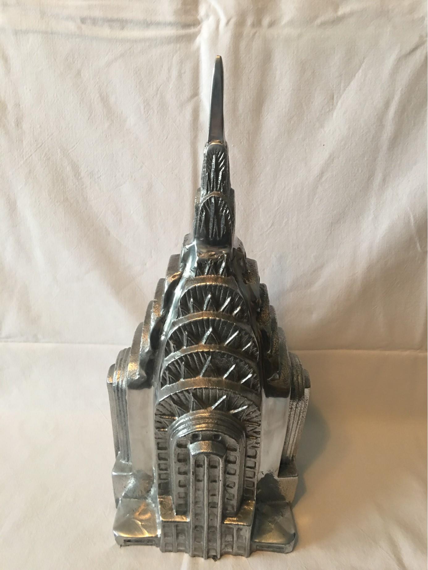 American  New York Souvenir Chrysler Building Top Made of Aluminum from the 1970s