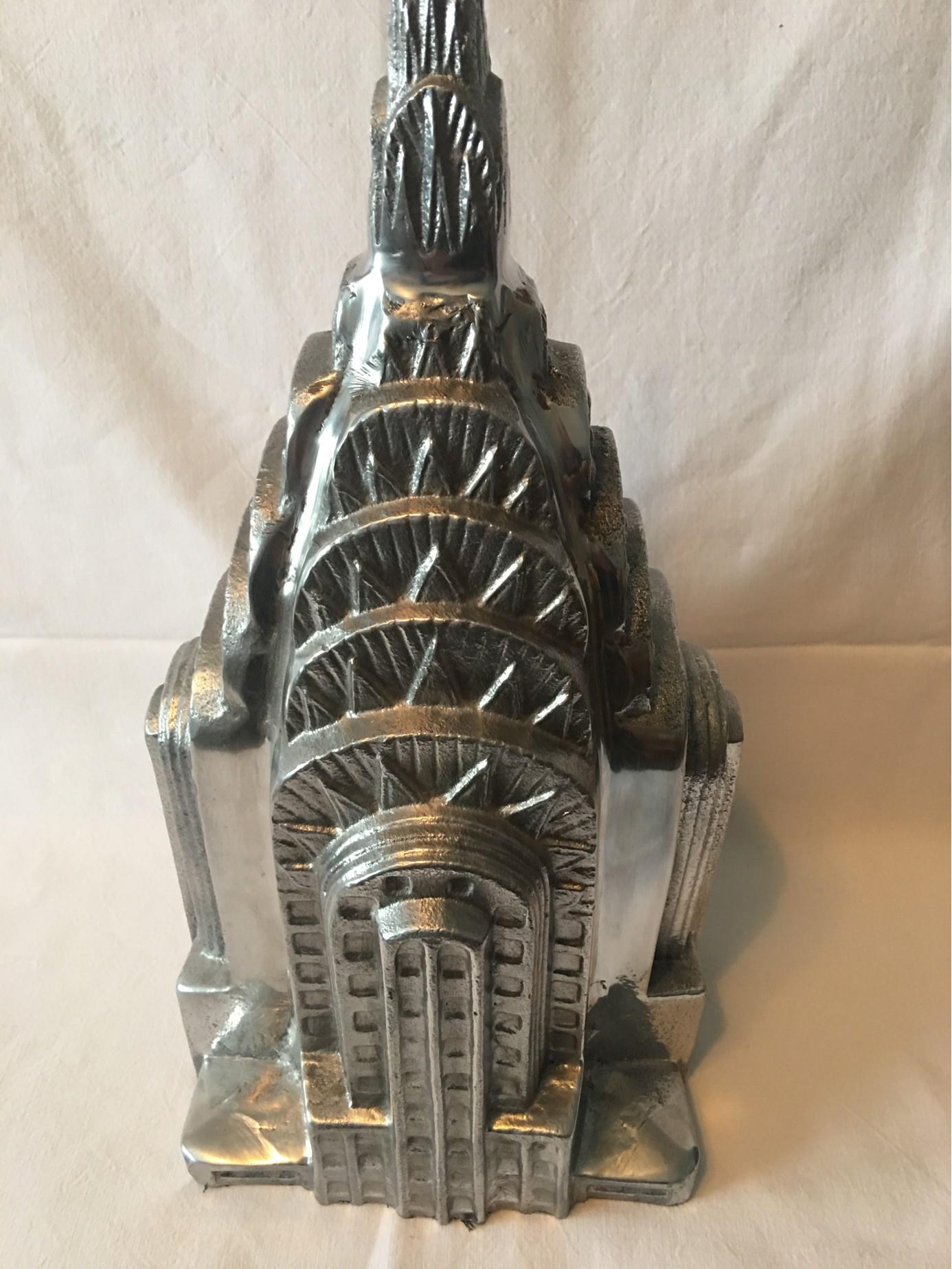 Late 20th Century New York Souvenir Chrysler Building Top Made of Aluminum from the 1970s