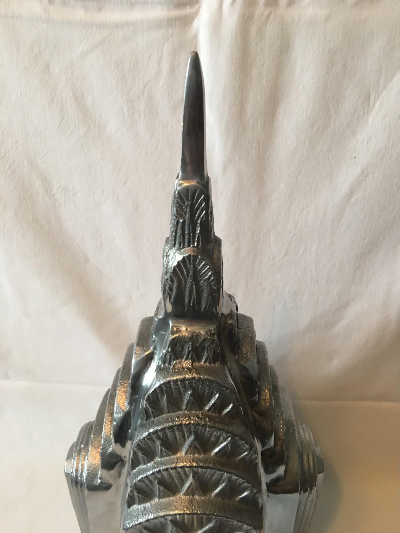  New York Souvenir Chrysler Building Top Made of Aluminum from the 1970s 2