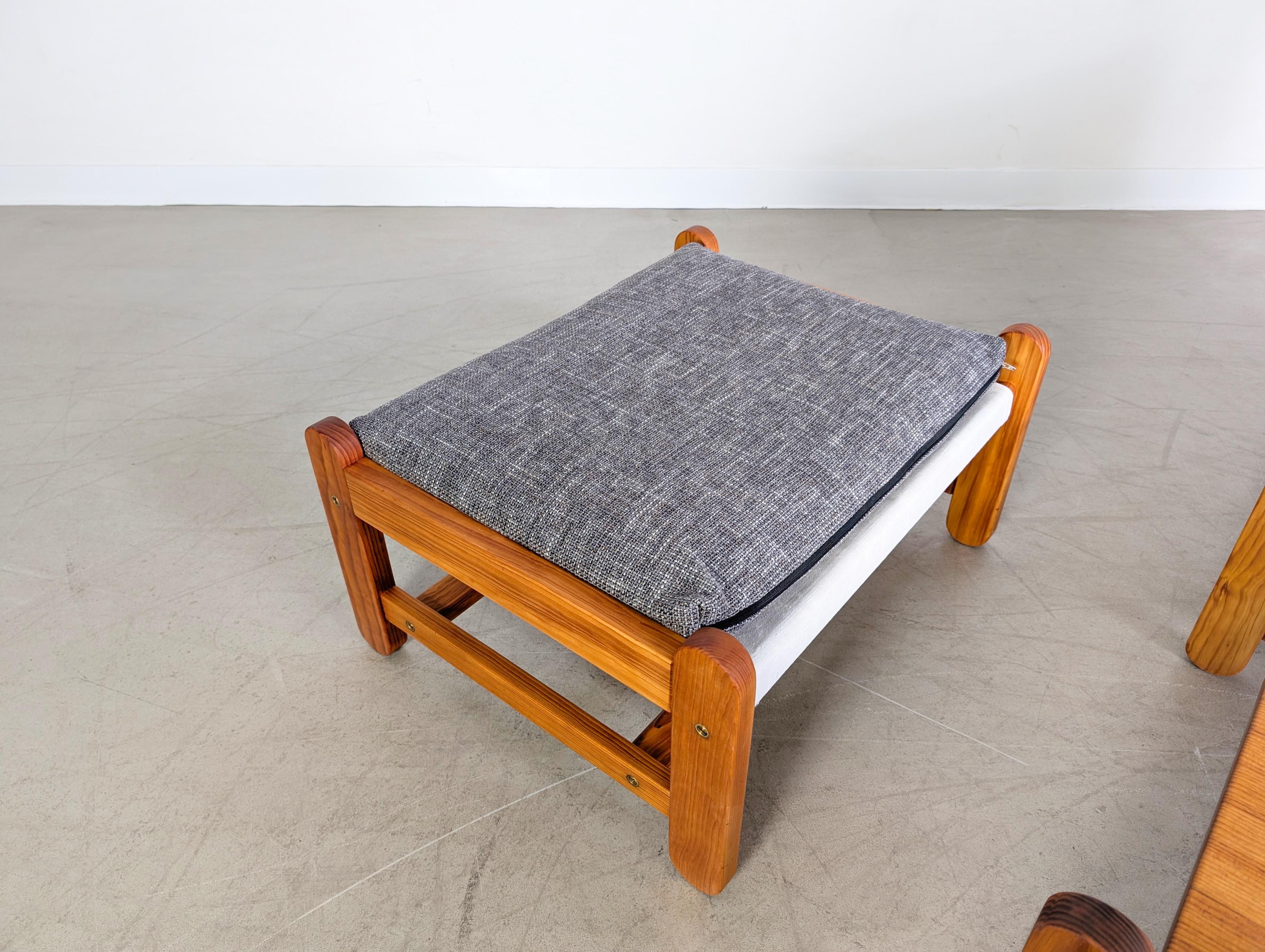 Original Niels Eilersen Midcentury Sofa Couch Sessel mit Ottoman in vendita 4