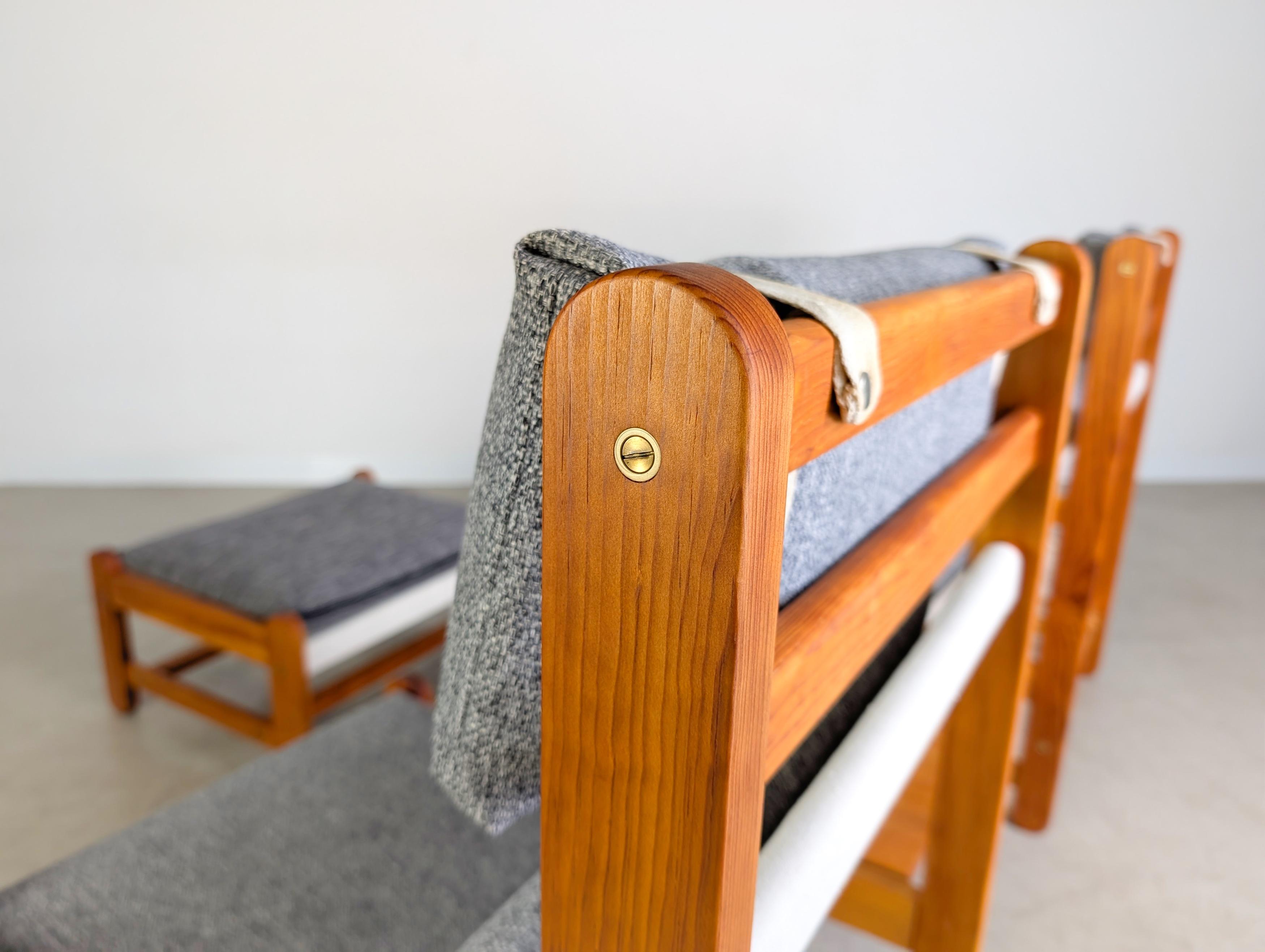 Original Niels Eilersen Midcentury Sofa Couch Sessel mit Ottoman in vendita 5