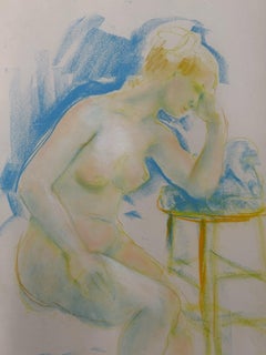 Original Nude Artwork of Green Woman