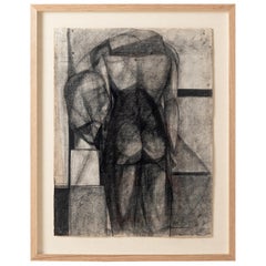 Dibujo original de desnudo de Marceau Constantin