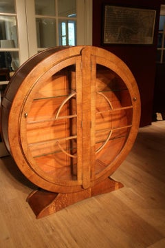 Original Oak Art Deco Display Cabiniet