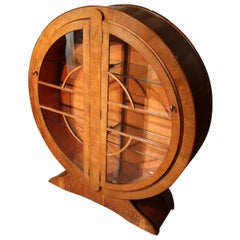 Original Oak Art Deco Display Cabiniet