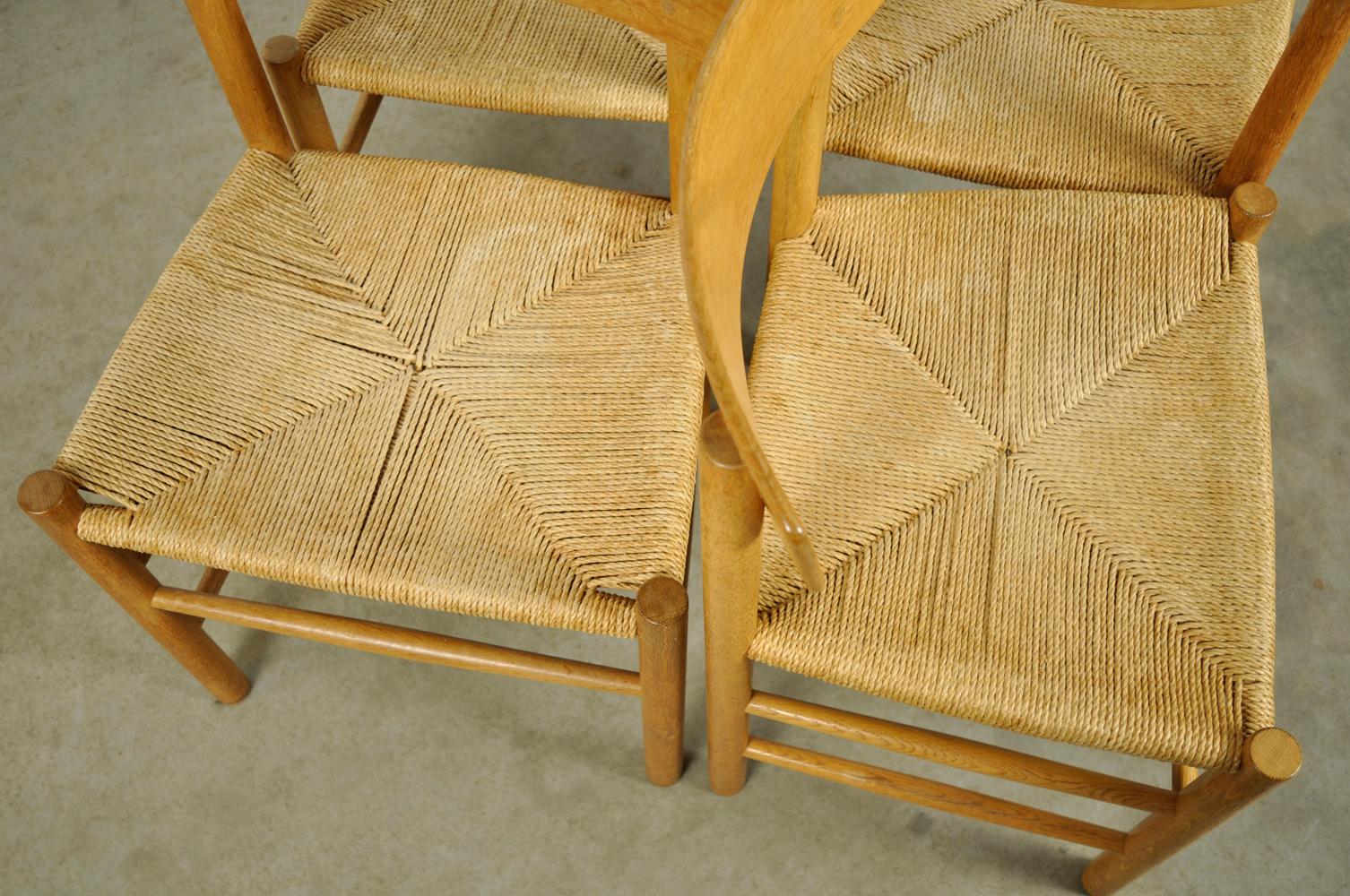 Original Oak Dining Chairs J39, by Børge Mogensen for F.D.B. Mobler, 1960 5