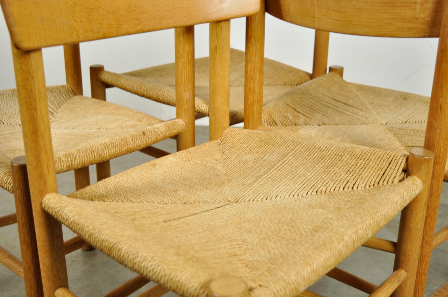 Original Oak Dining Chairs J39, by Børge Mogensen for F.D.B. Mobler, 1960 6