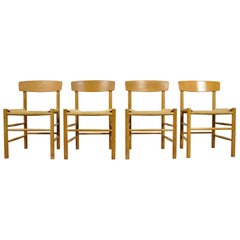 Original Oak Dining Chairs J39, by Børge Mogensen for F.D.B. Mobler, 1960