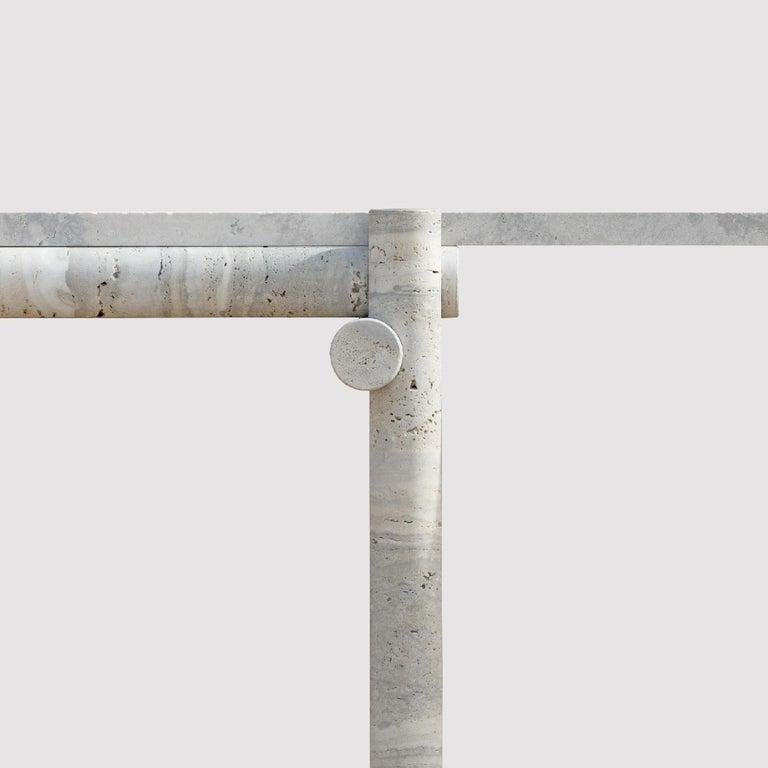 Table basse originale en travertin de l'océan par Clément Brazille en vente 2