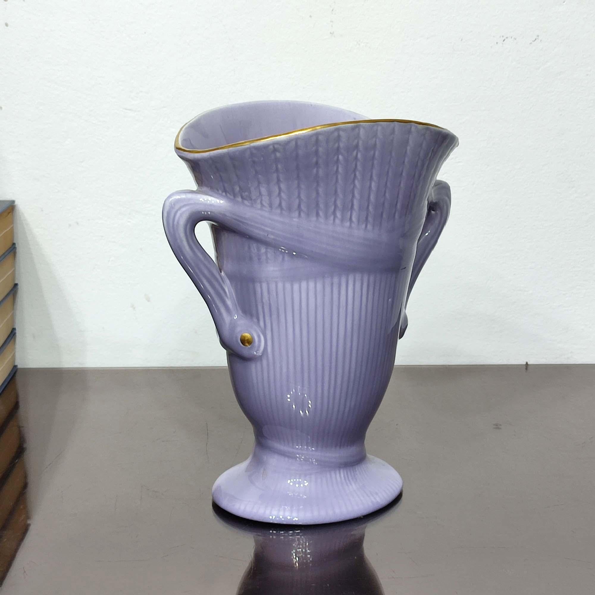 Glazed Original of the 1925s Swedish Grace Ceramic Vase, by Louise Adelborg, Rörstrand For Sale