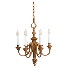 Original of the time 1915 - historistic chandelier, casted brass-parts