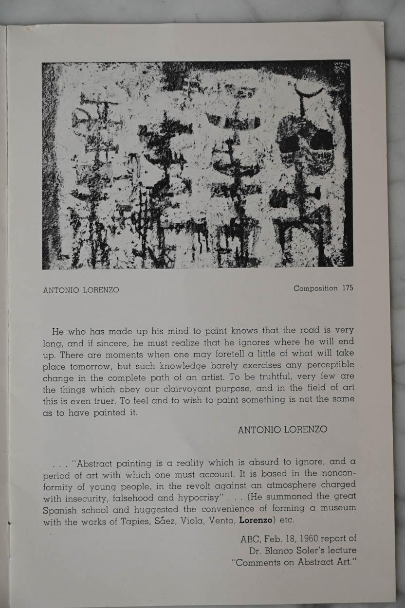 Antonio Lorenzo Olio su tela 'Composizione 175' (1922-2009), Spagna 1958 6