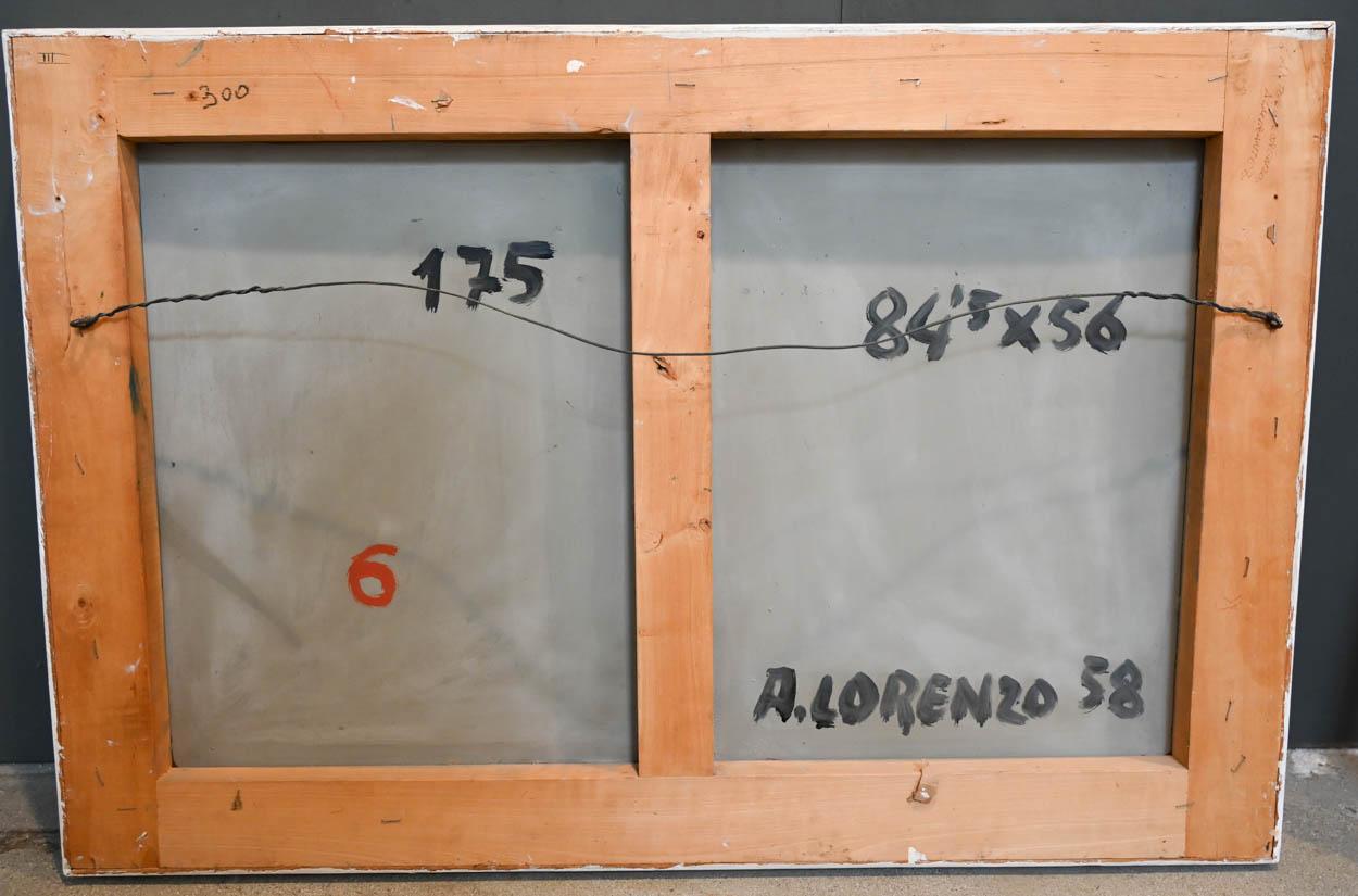 Antonio Lorenzo Olio su tela 'Composizione 175' (1922-2009), Spagna 1958 7