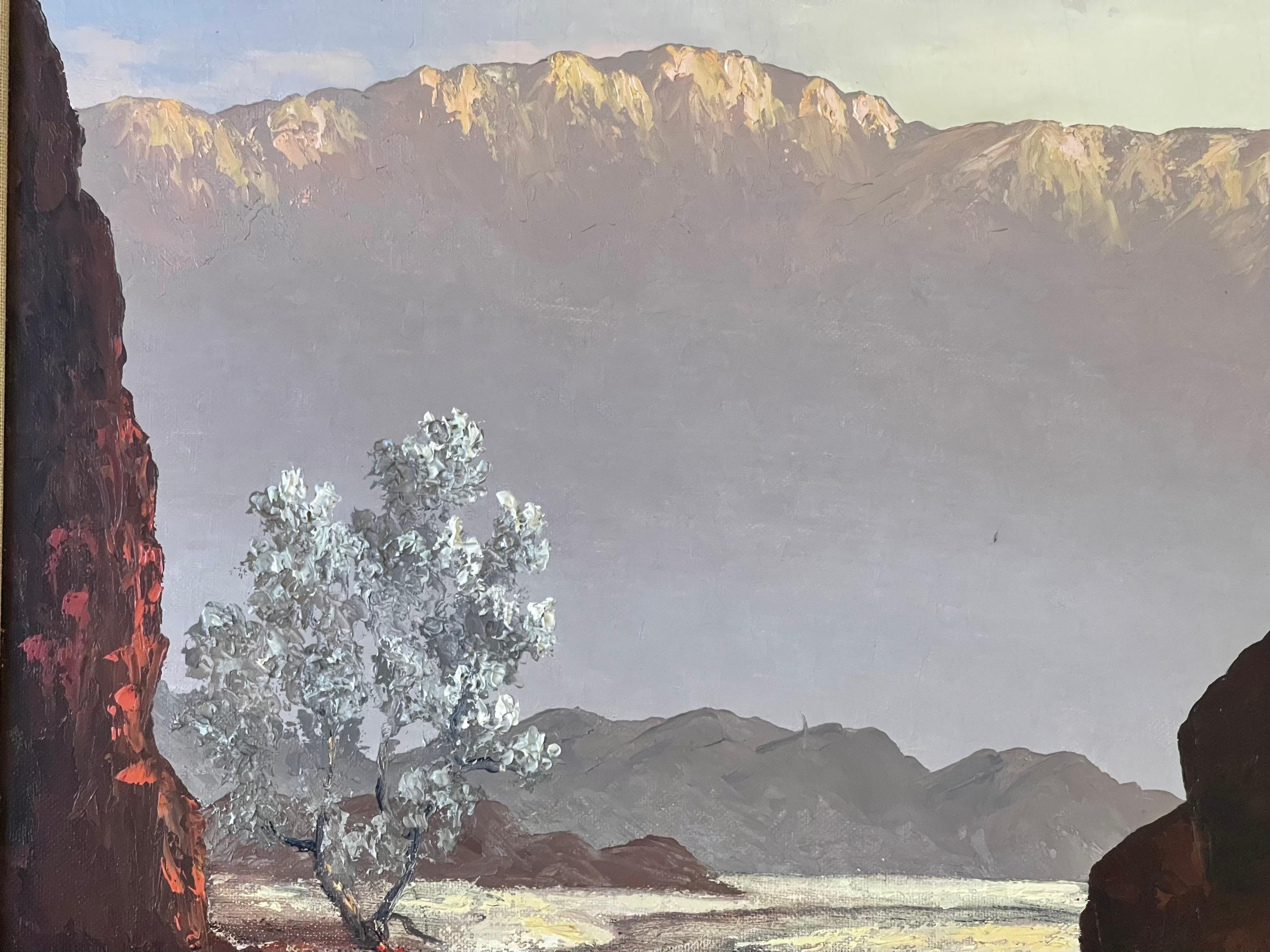 Original Oil on Board Landscape by Martha Eleanor Nicholson Hurst / Wyeth For Sale 1