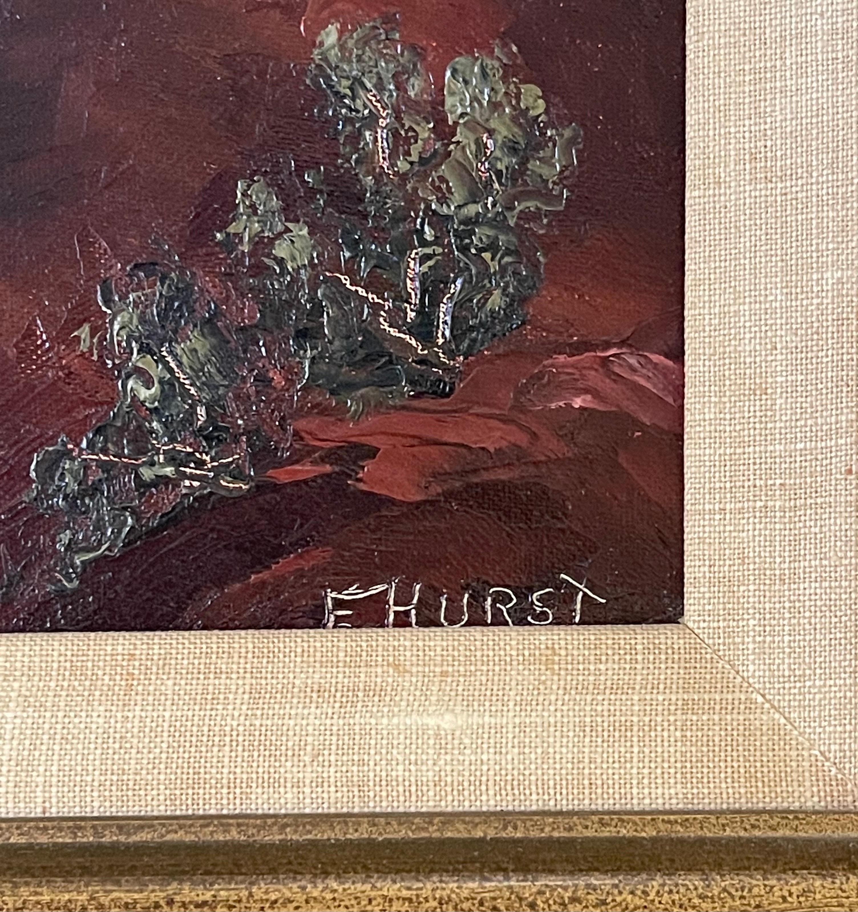 Original Oil on Board Landscape by Martha Eleanor Nicholson Hurst / Wyeth For Sale 3