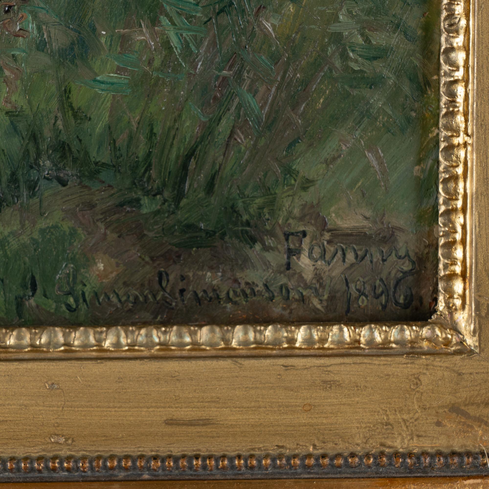 Original Oil on Board Painting of Pointer Dog, signed Simon Simonsen, 1896 5