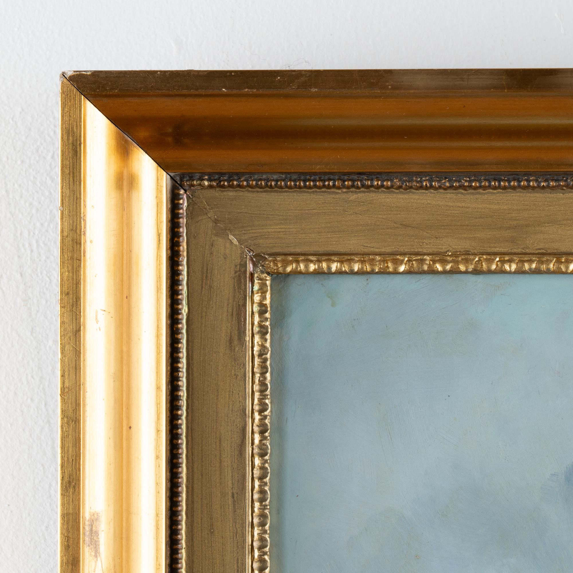 Danish Original Oil on Board Painting of Pointer Dog, signed Simon Simonsen, 1896