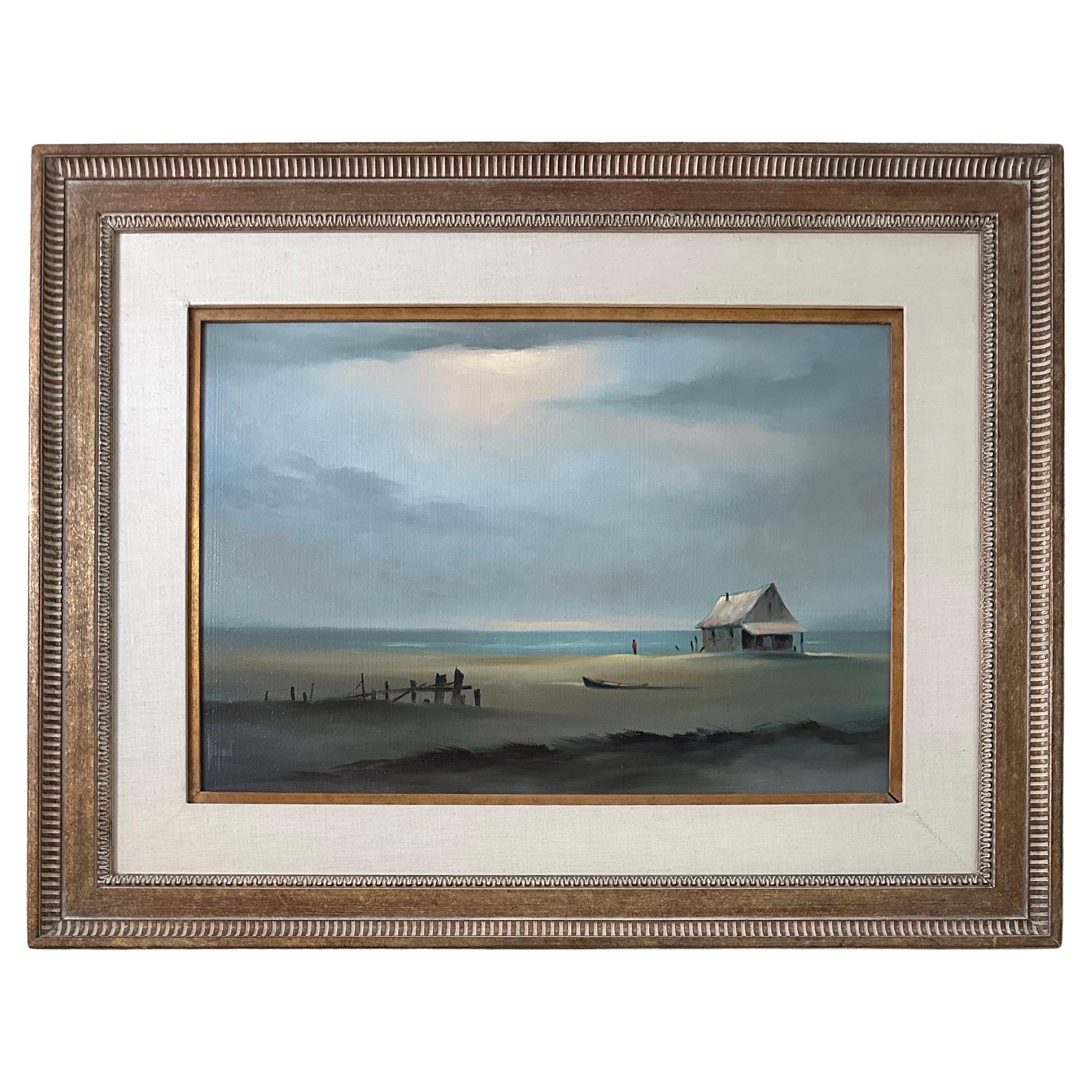 Original Oil on Board Seascape Painting by Alfred DuPont For Sale 3