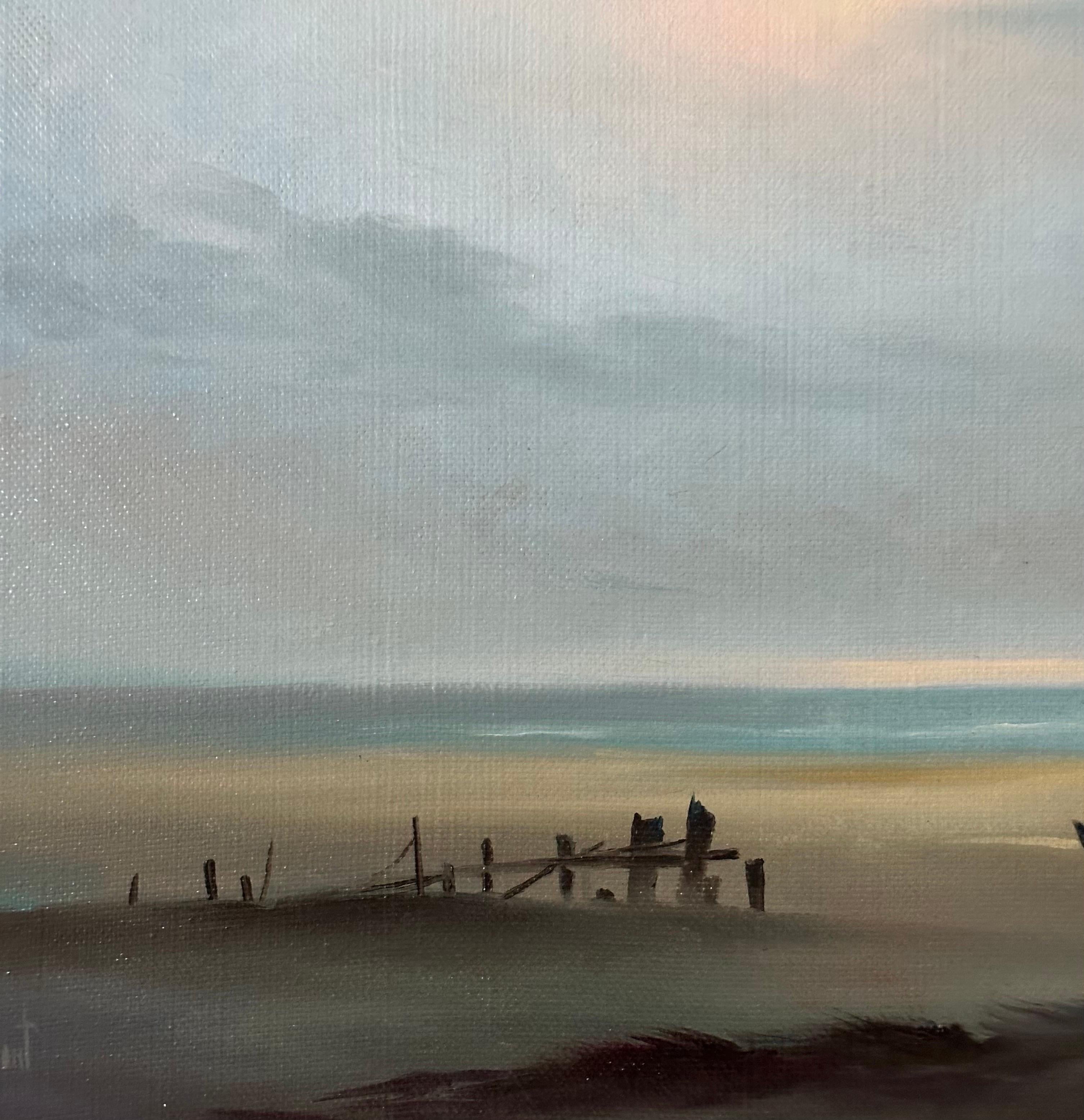 20th Century Original Oil on Board Seascape Painting by Alfred DuPont For Sale