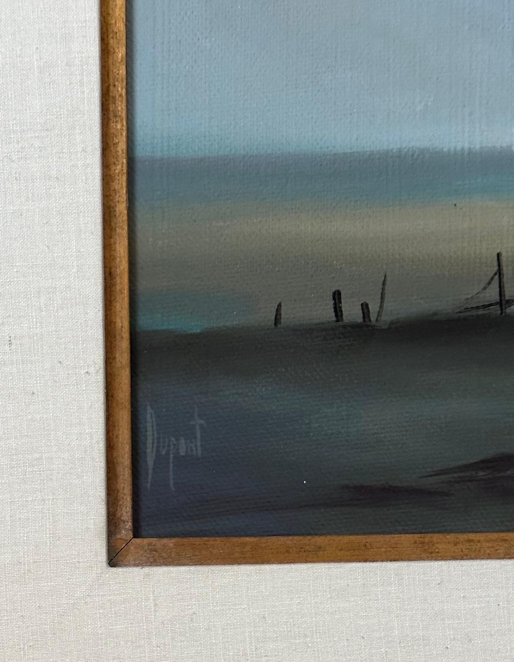 Original Oil on Board Seascape Painting by Alfred DuPont For Sale 1