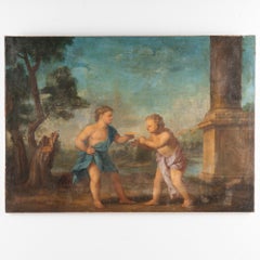 Original Oil On Canvas Allegorical Scene, Italian School circa 1800