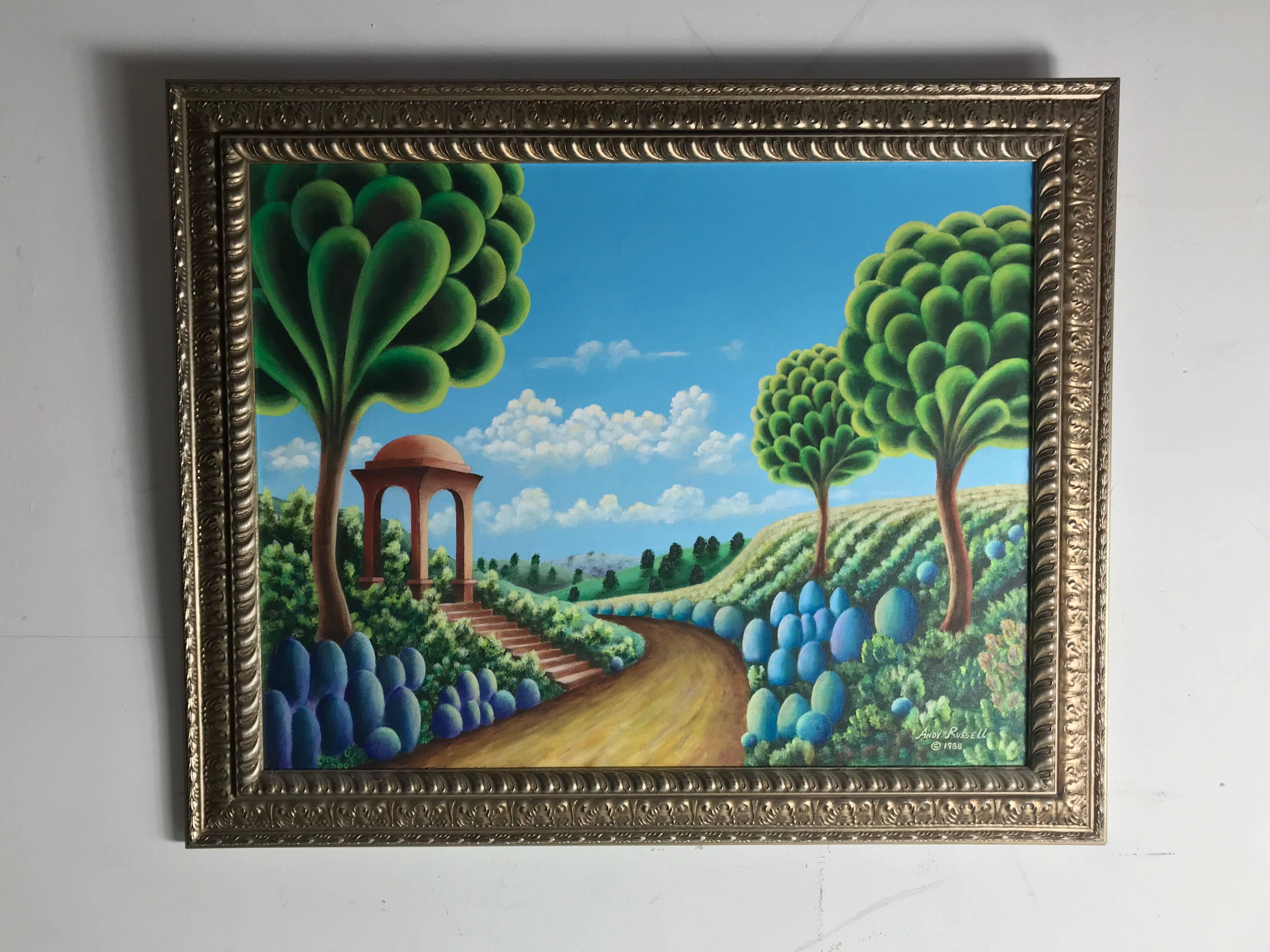 Original Öl auf Leinwand Dreamscape von Andy Russell:: Buffalo:: NY (Spätes 19. Jahrhundert)