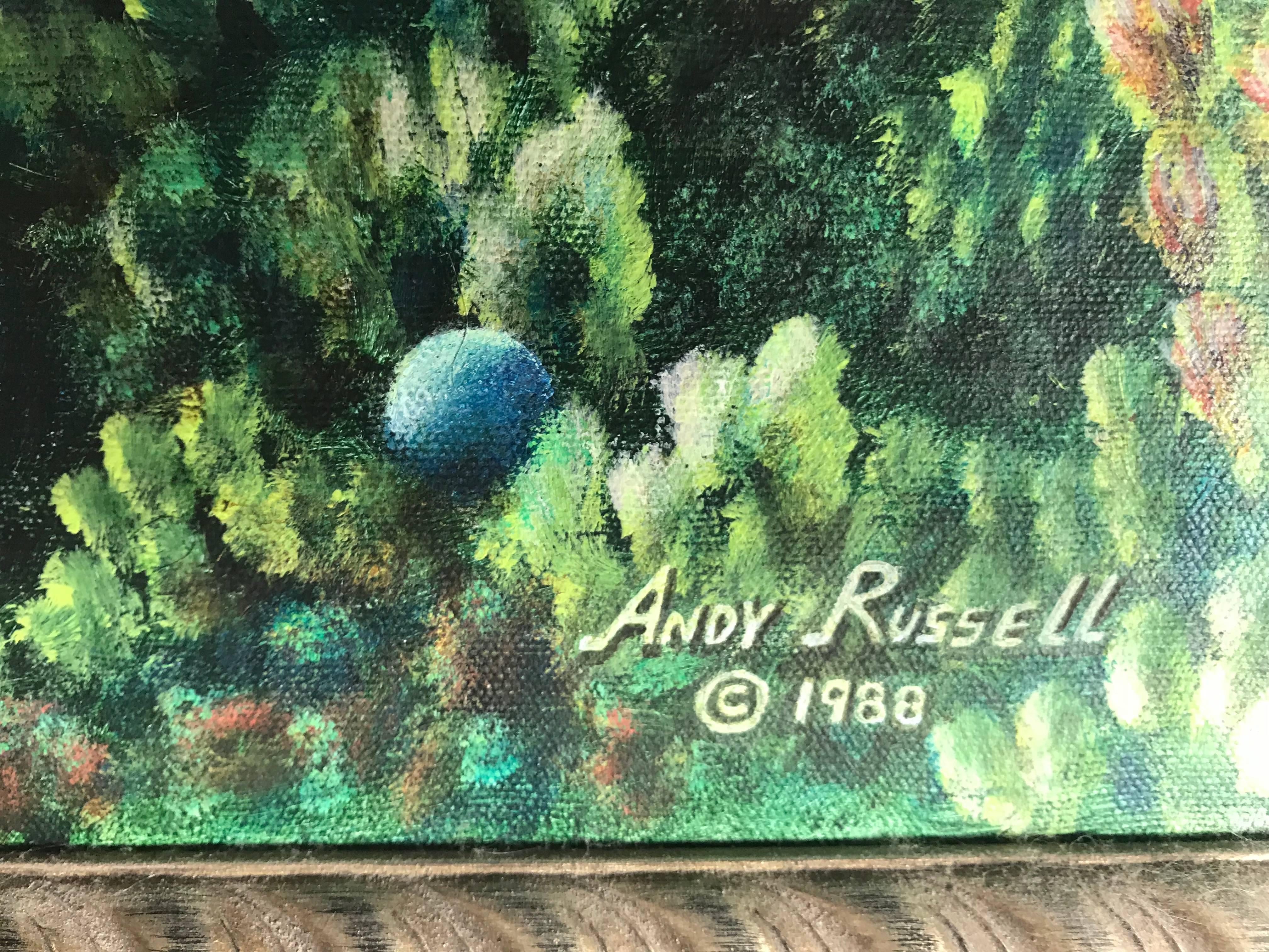 Hand-Painted Original Oil on Canvas Dreamscape by Andy Russell, Buffalo, NY