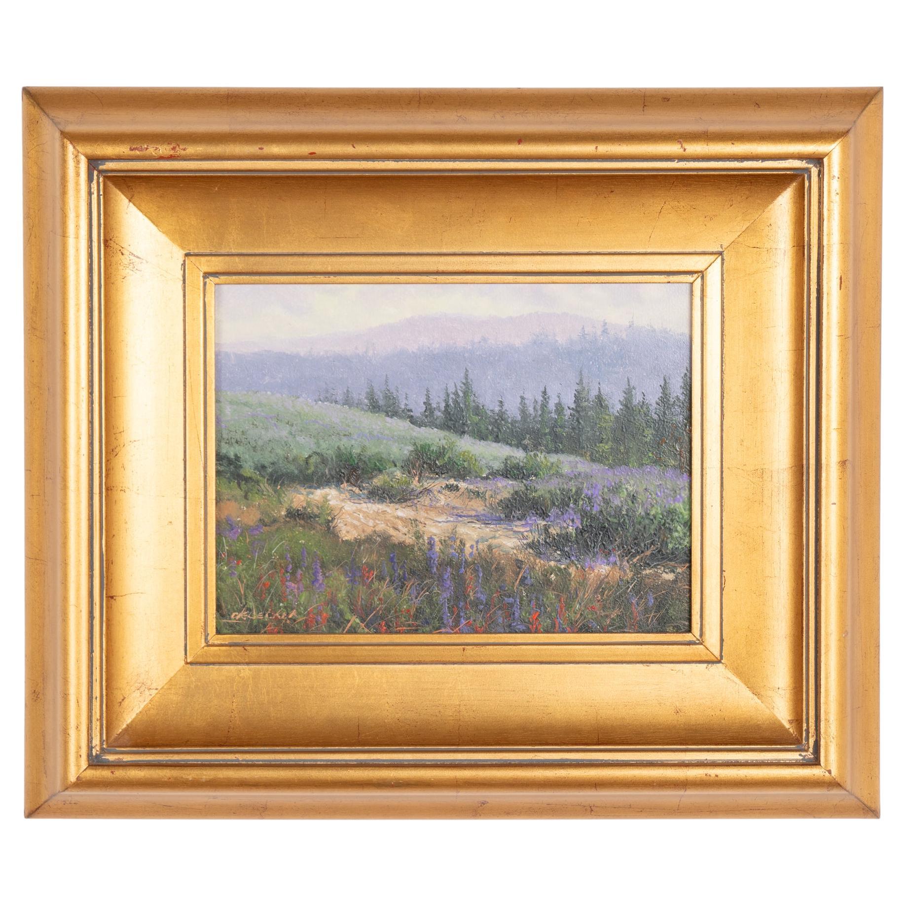 Original Oil on Canvas Mountain Landscape Painting, Thomas DeDecker circa 1951