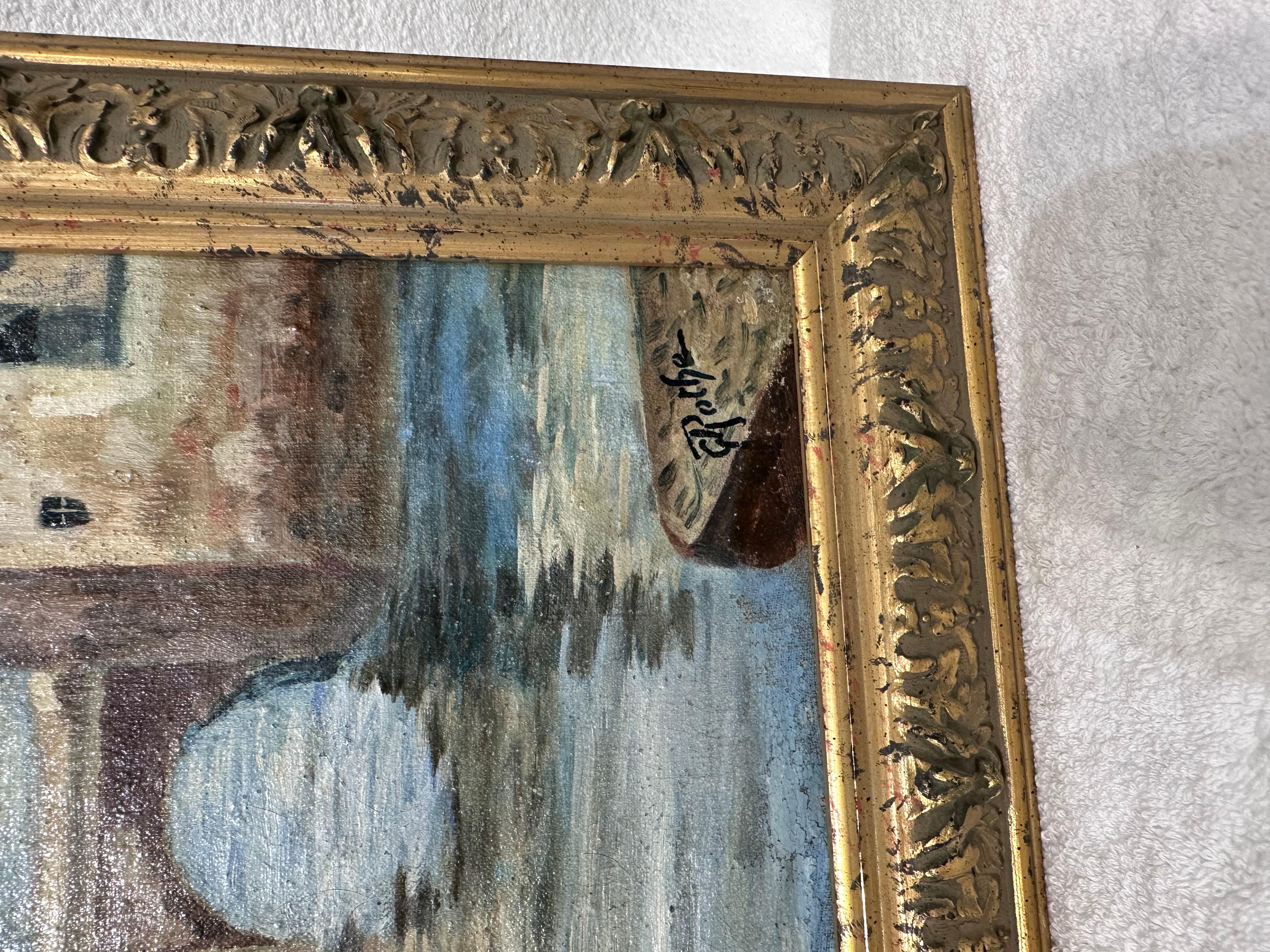This is a beautiful original work of art depicting Venice, Italy with its beautiful color and architecture from the early 1900s. There are no repairs on this painting it shows brilliant color signed with no date.