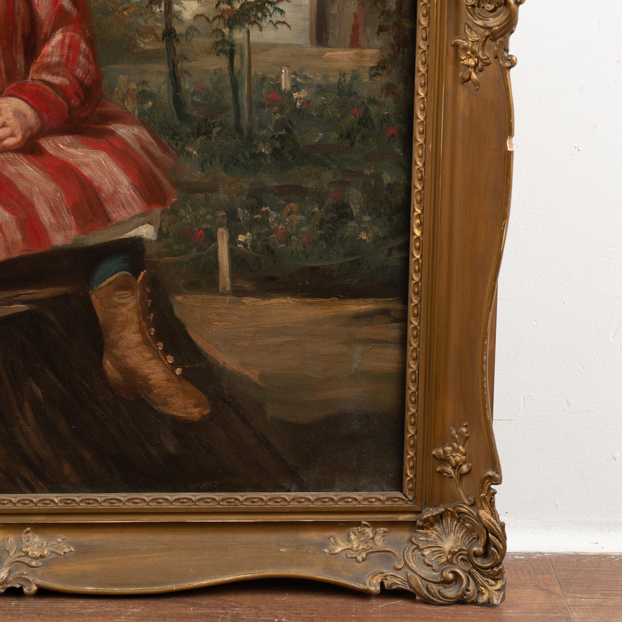 Original Oil on Canvas Painting of Young Girl, Hungary circa 1890 For Sale 8