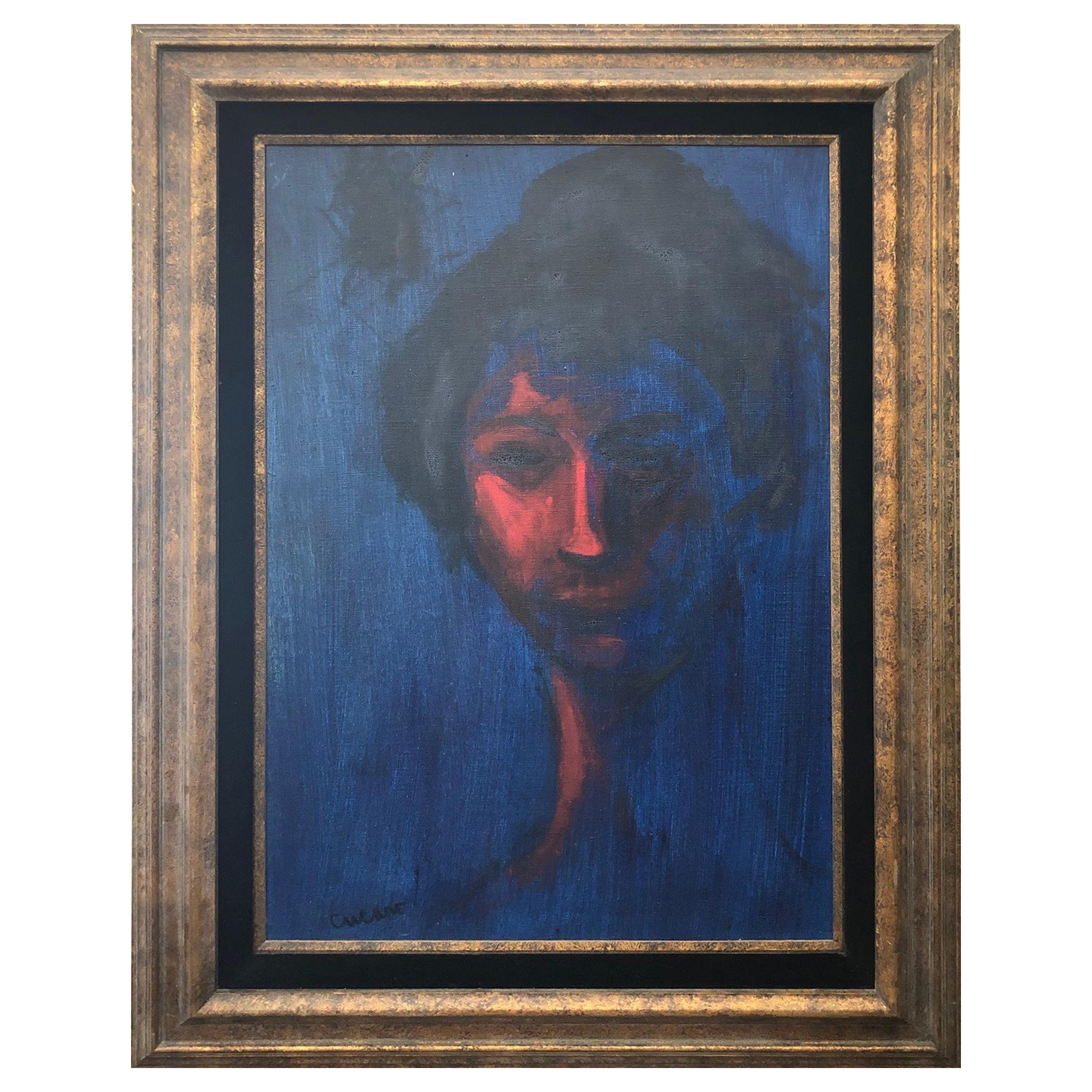 Original Oil on Canvas Portrait by Listed Artist Pascal Cucaro