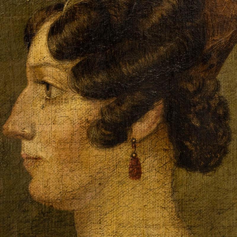 profile portrait of a young lady